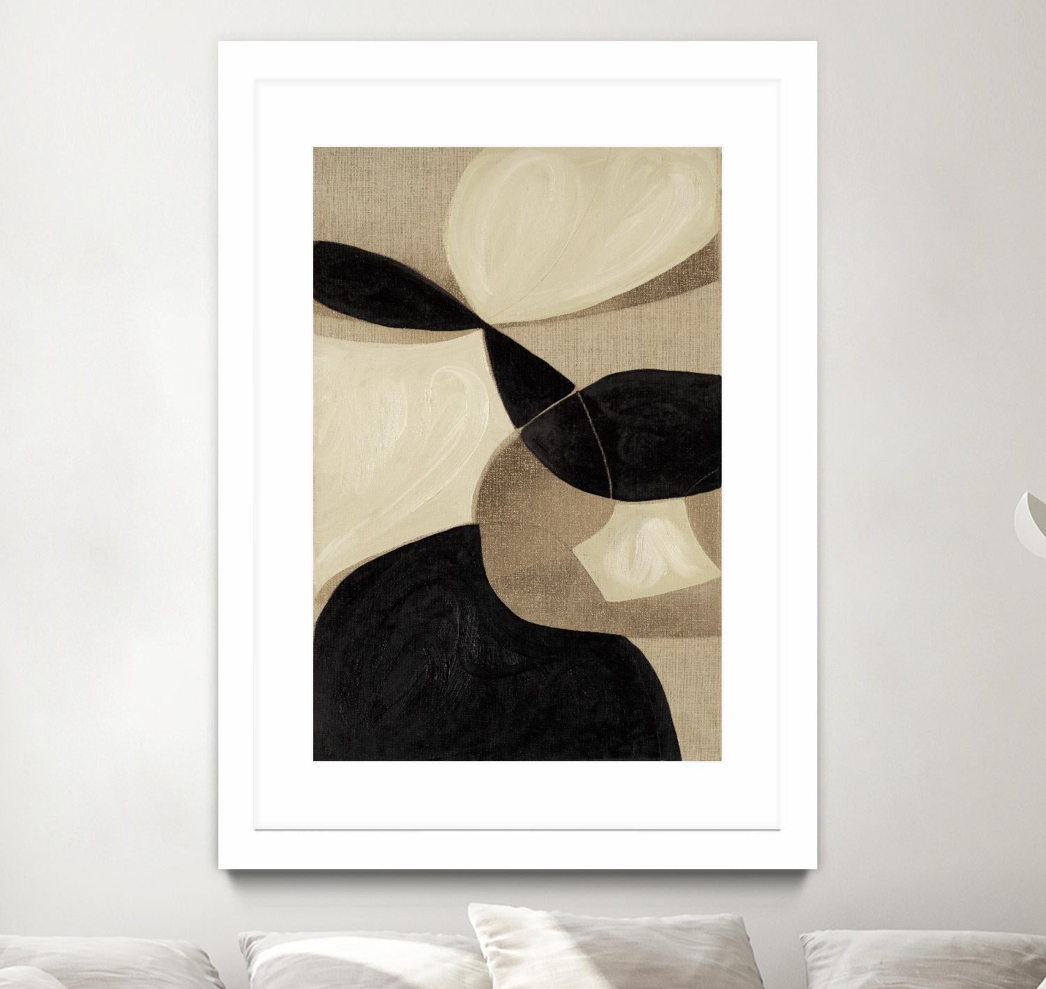 Attraction I by Kippi Leonard on GIANT ART - blacks organic shapes