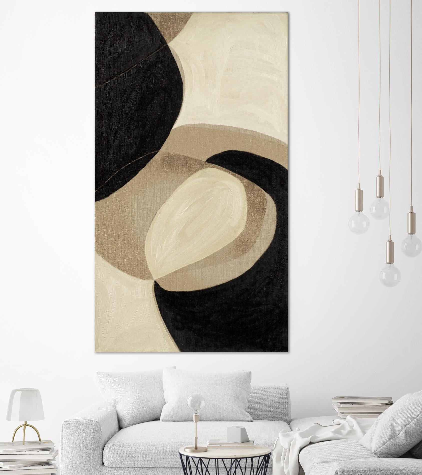 Attraction II by Kippi Leonard on GIANT ART - blacks organic shapes