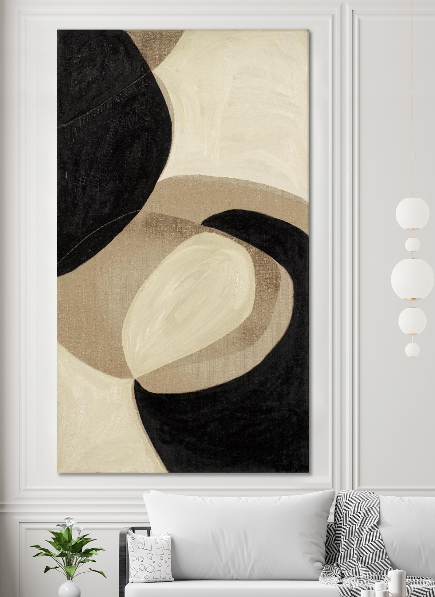 Attraction II by Kippi Leonard on GIANT ART - blacks organic shapes