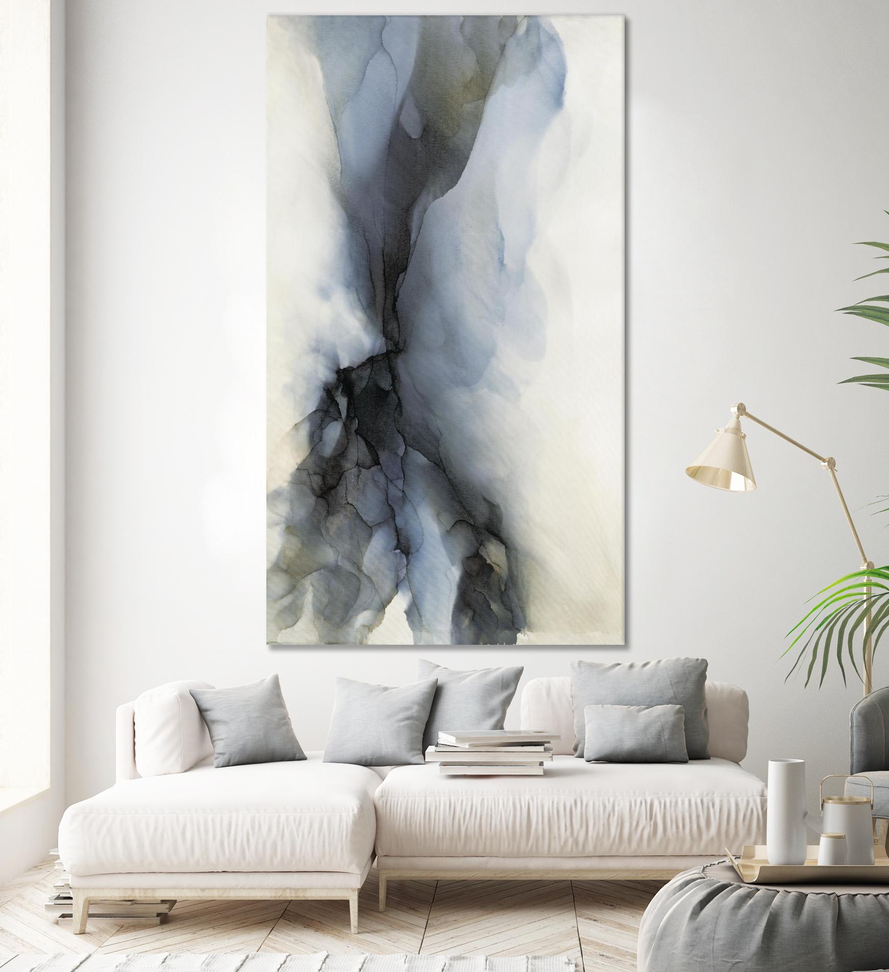 Reflection by Kippi Leonard on GIANT ART - blues fluid abstracts