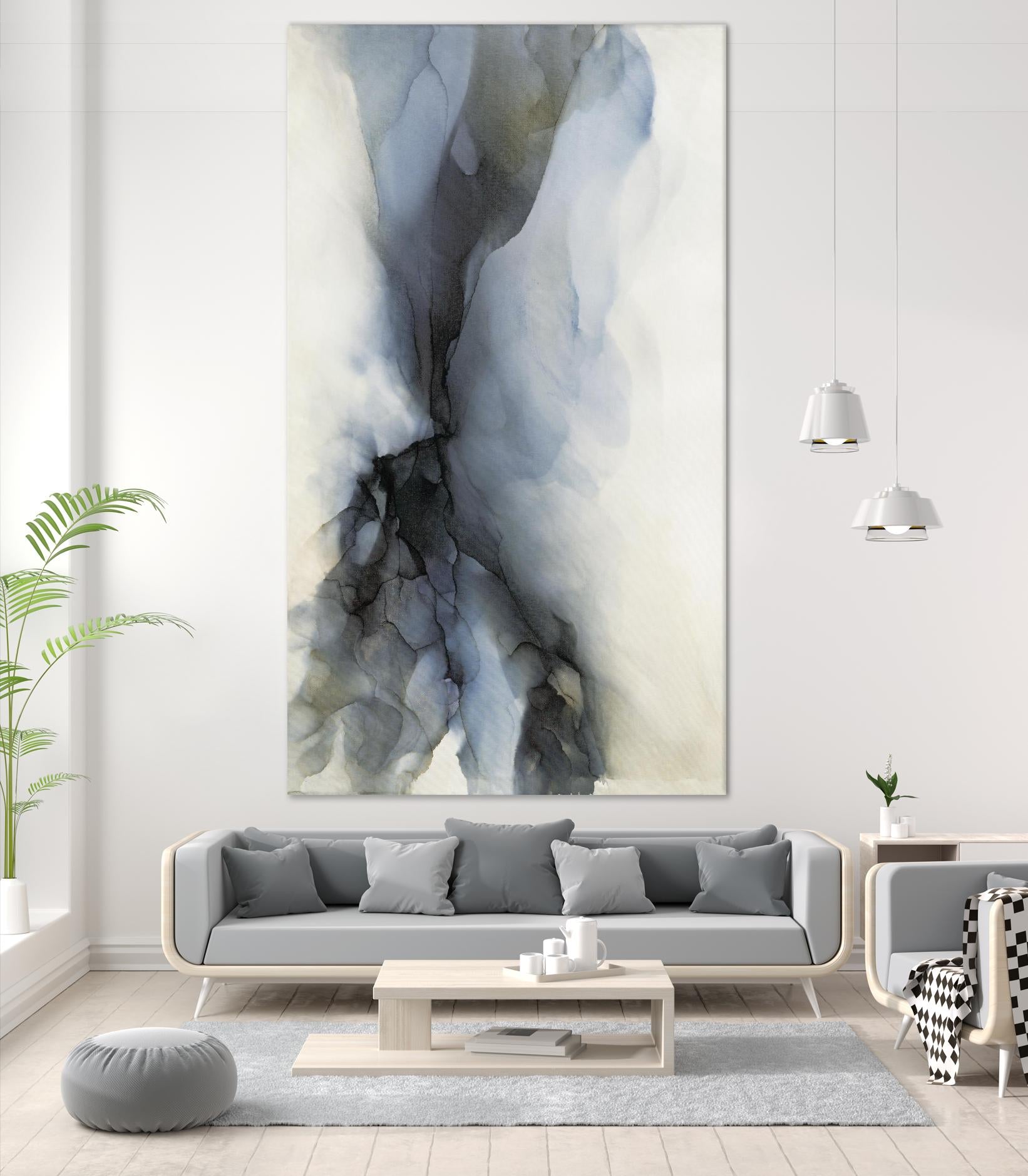 Reflection by Kippi Leonard on GIANT ART - blues fluid abstracts