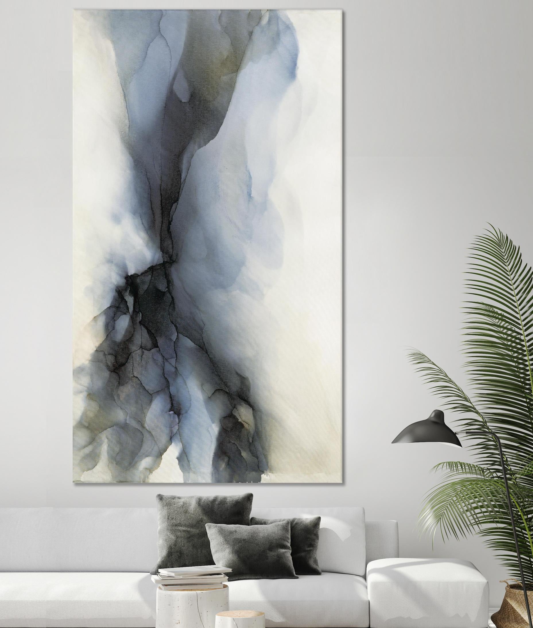 Reflection by Kippi Leonard on GIANT ART - blues fluid abstracts