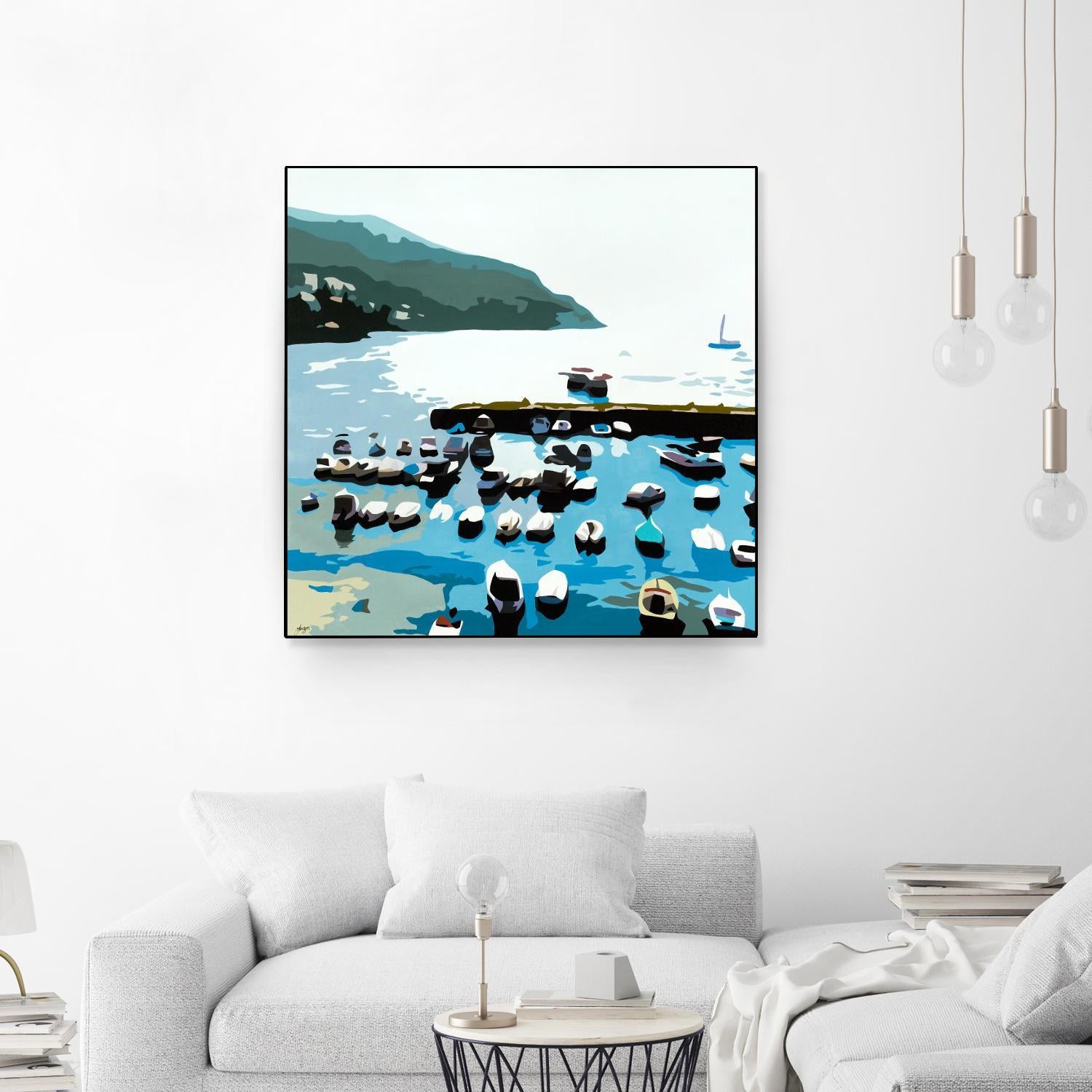 Boats by Beth Ann Lawson on GIANT ART - blues coastal ocean