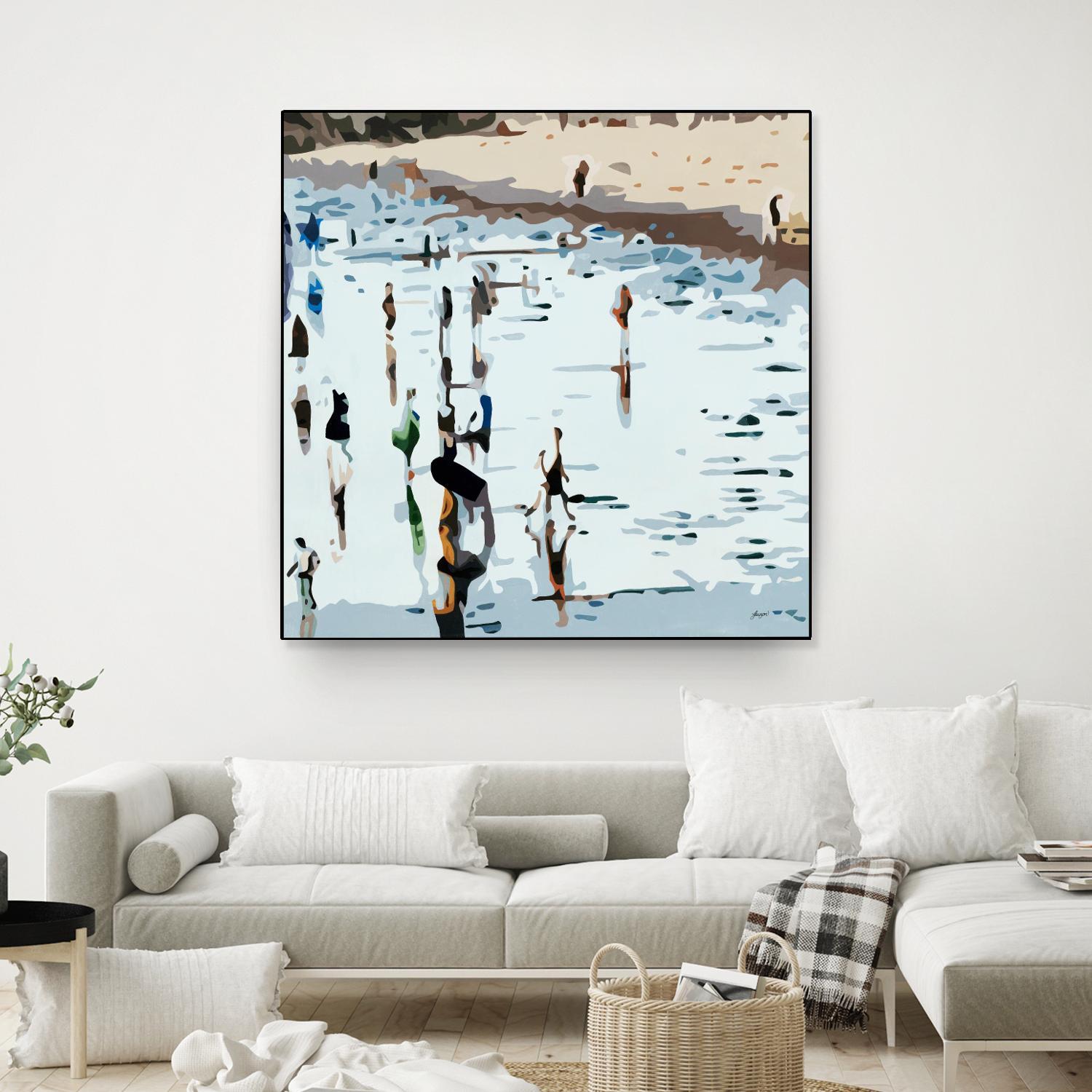 Self Reflection by Beth Ann Lawson on GIANT ART - blues coastal waves