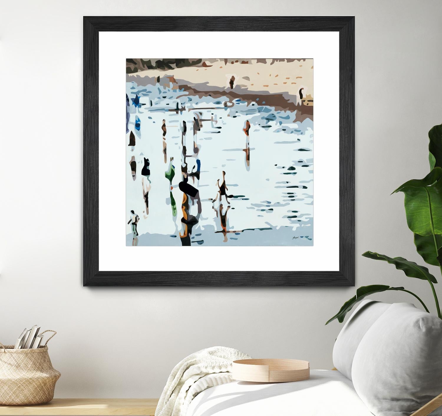 Self Reflection by Beth Ann Lawson on GIANT ART - blues coastal waves