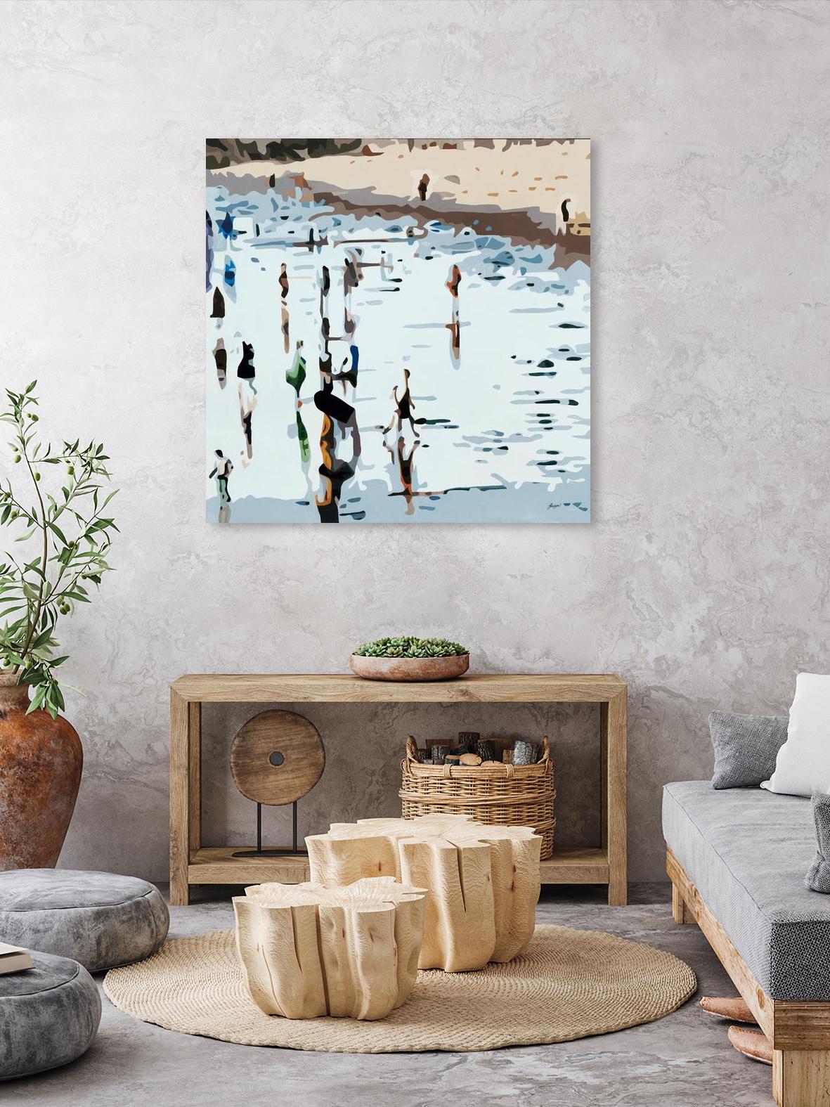 Self Reflection by Beth Ann Lawson on GIANT ART - blues coastal waves