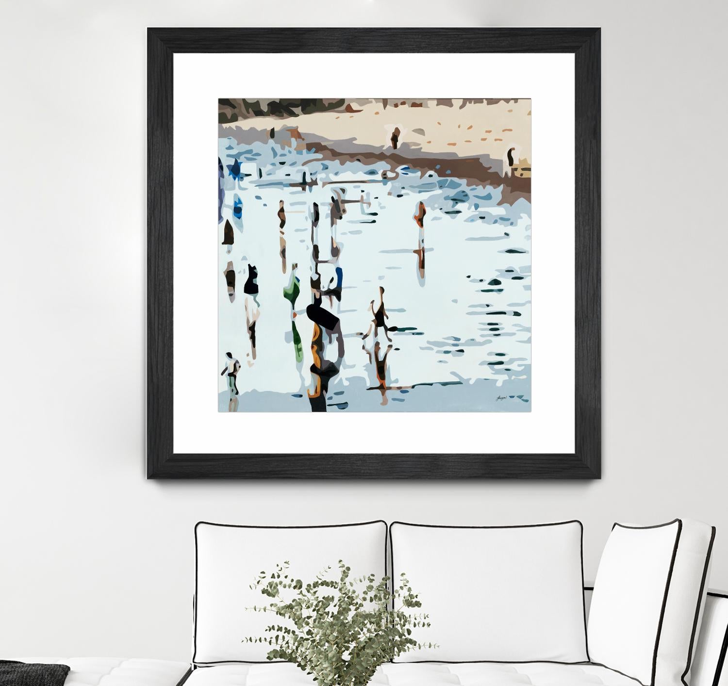 Self Reflection by Beth Ann Lawson on GIANT ART - blues coastal waves