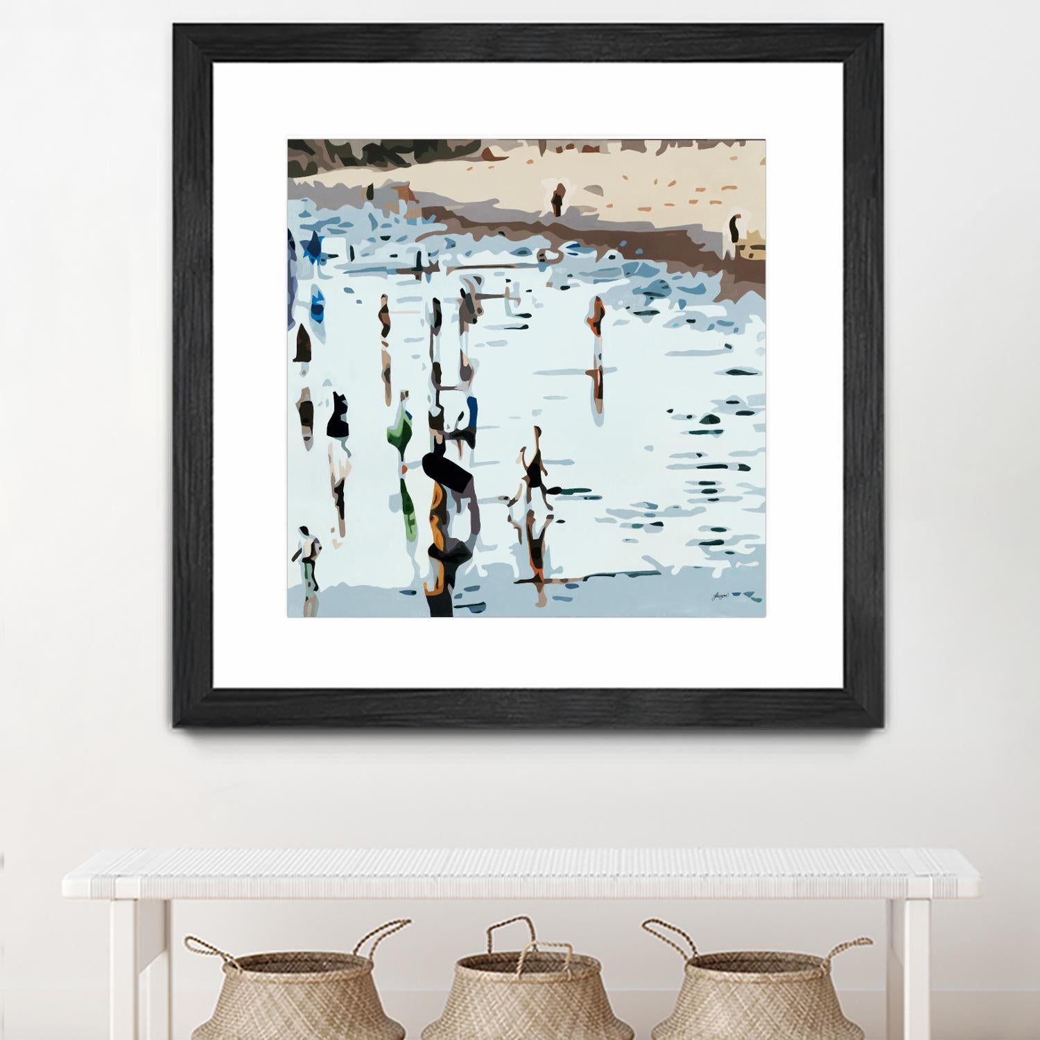 Self Reflection by Beth Ann Lawson on GIANT ART - blues coastal waves