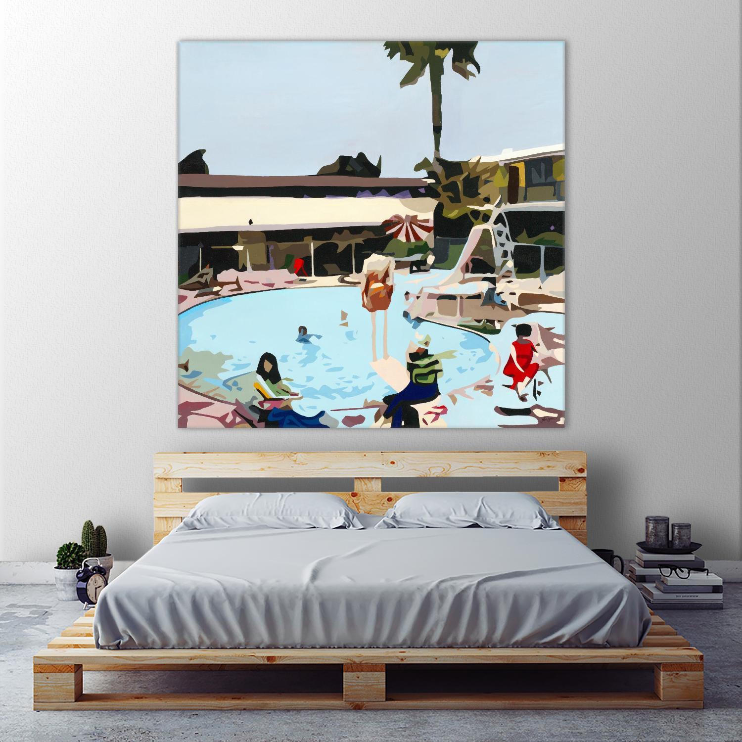 Off The Deep by Beth Ann Lawson on GIANT ART - blues coastal pool