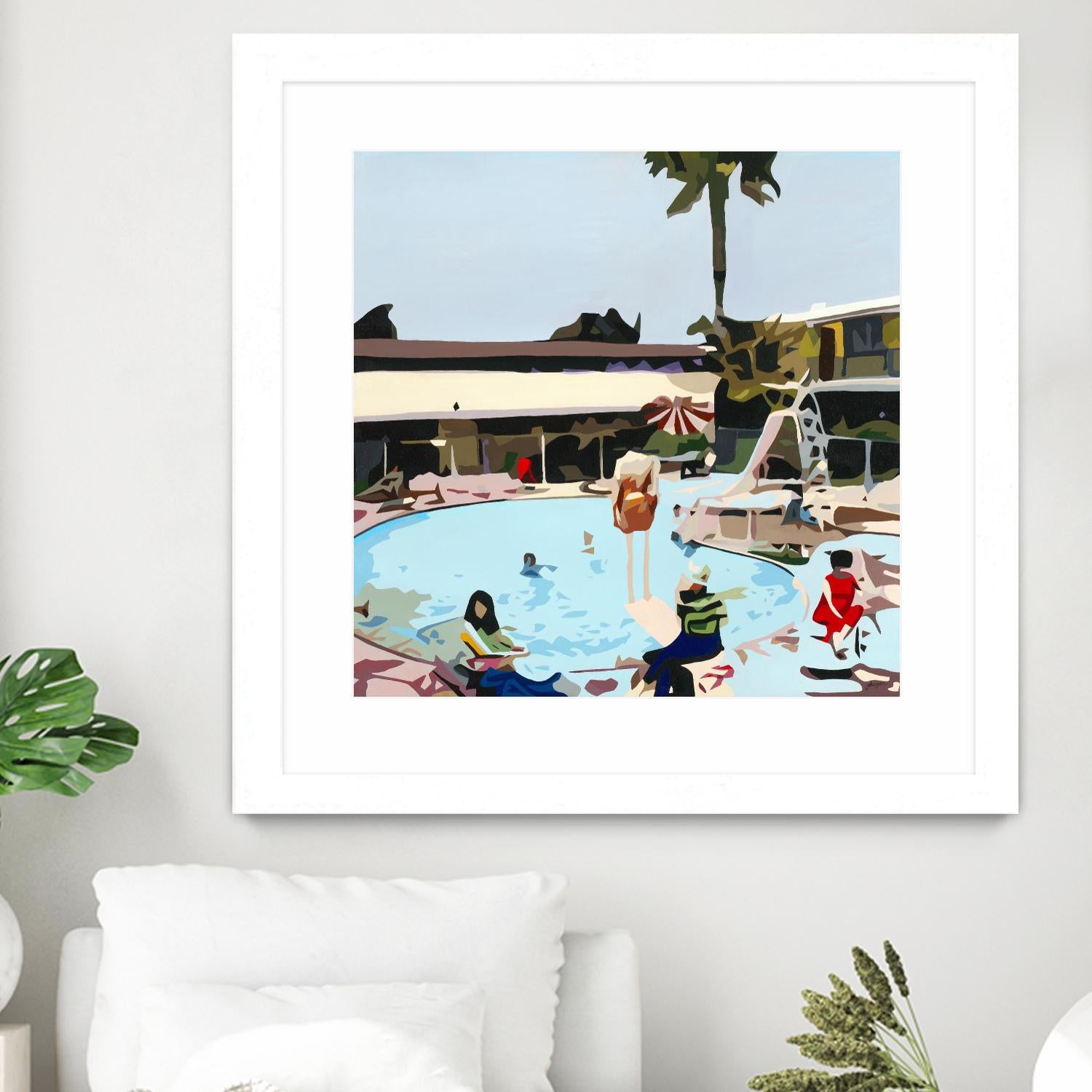 Off The Deep by Beth Ann Lawson on GIANT ART - blues coastal pool