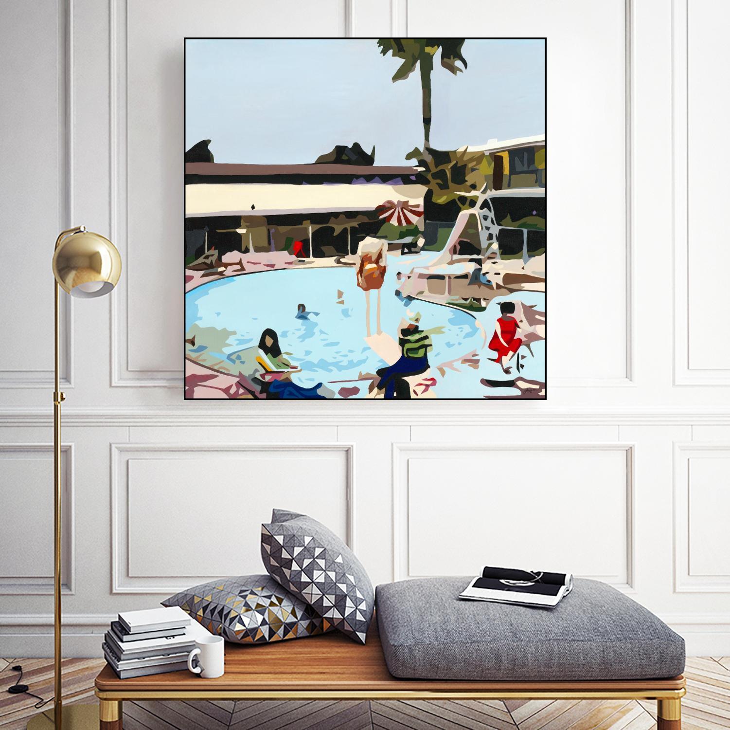 Off The Deep by Beth Ann Lawson on GIANT ART - blues coastal pool