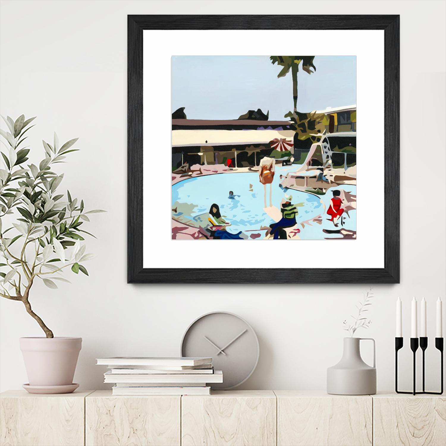 Off The Deep by Beth Ann Lawson on GIANT ART - blues coastal pool