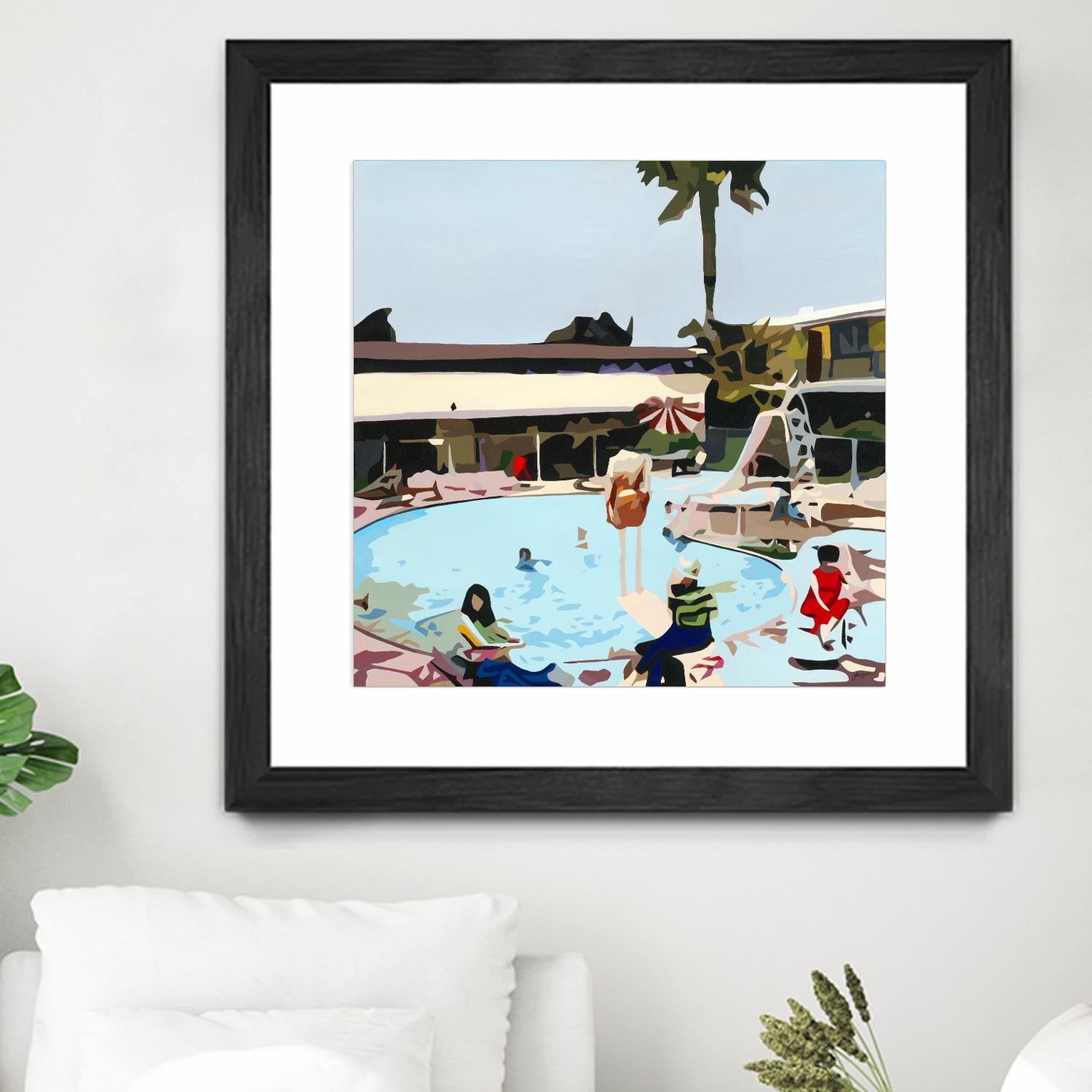 Off The Deep by Beth Ann Lawson on GIANT ART - blues coastal pool