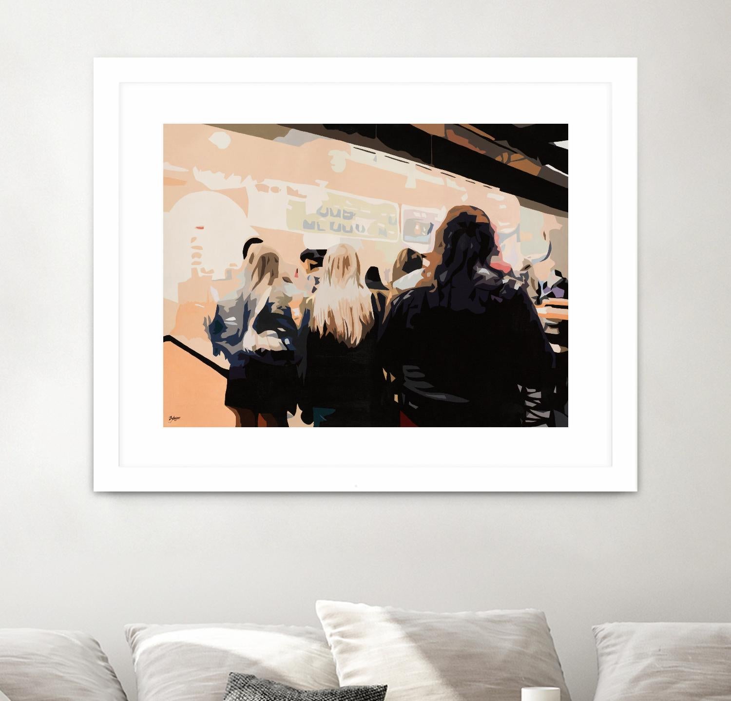 Late Night Queue by Beth Ann Lawson on GIANT ART - black figurative people