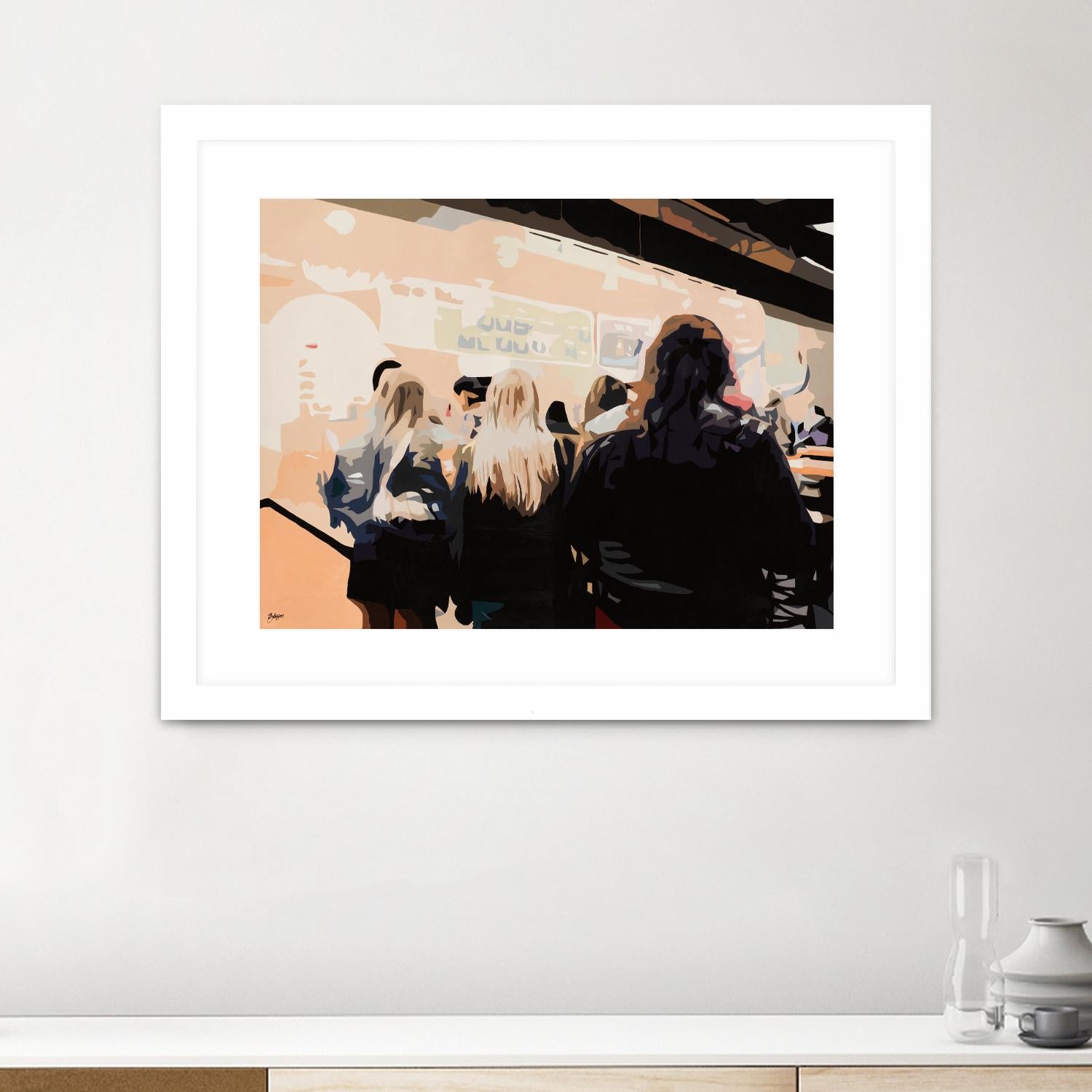 Late Night Queue by Beth Ann Lawson on GIANT ART - black figurative people