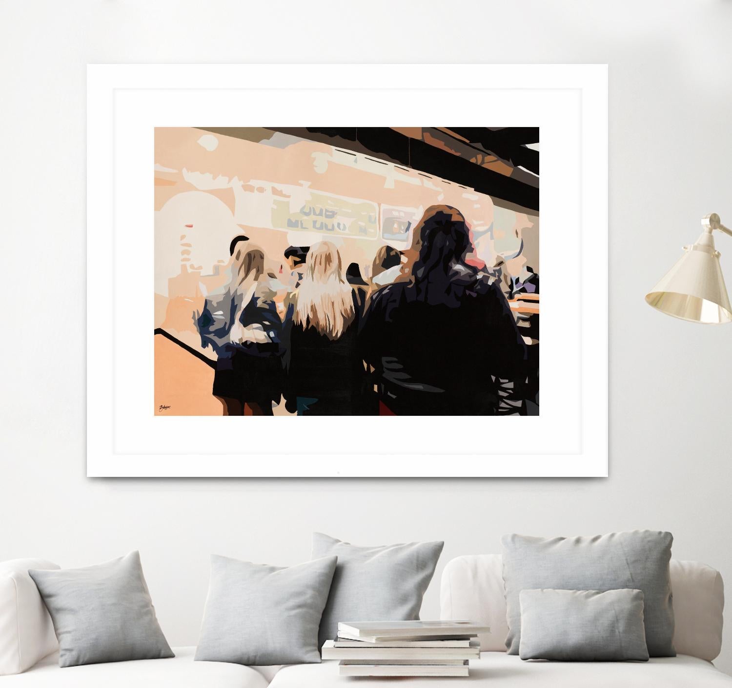 Late Night Queue by Beth Ann Lawson on GIANT ART - black figurative people