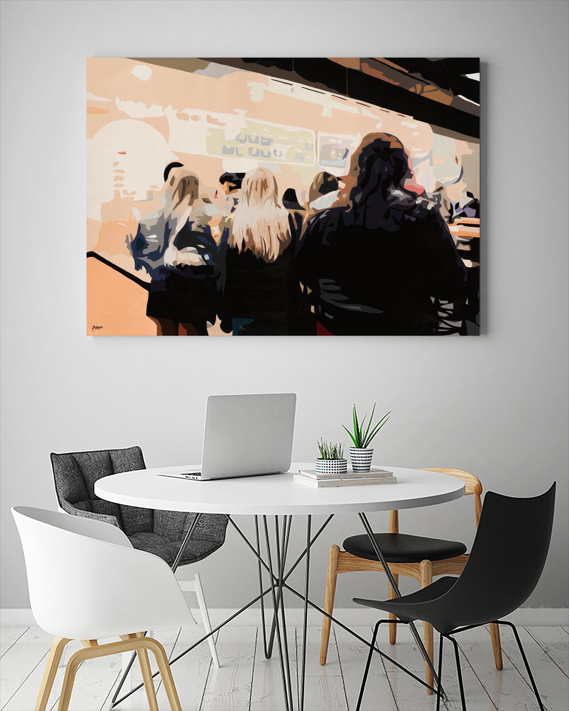 Late Night Queue by Beth Ann Lawson on GIANT ART - black figurative people