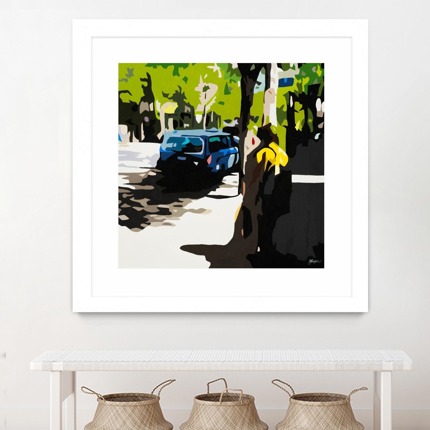 A Volvo In Ballard by Beth Ann Lawson on GIANT ART - greens cityscapes urban