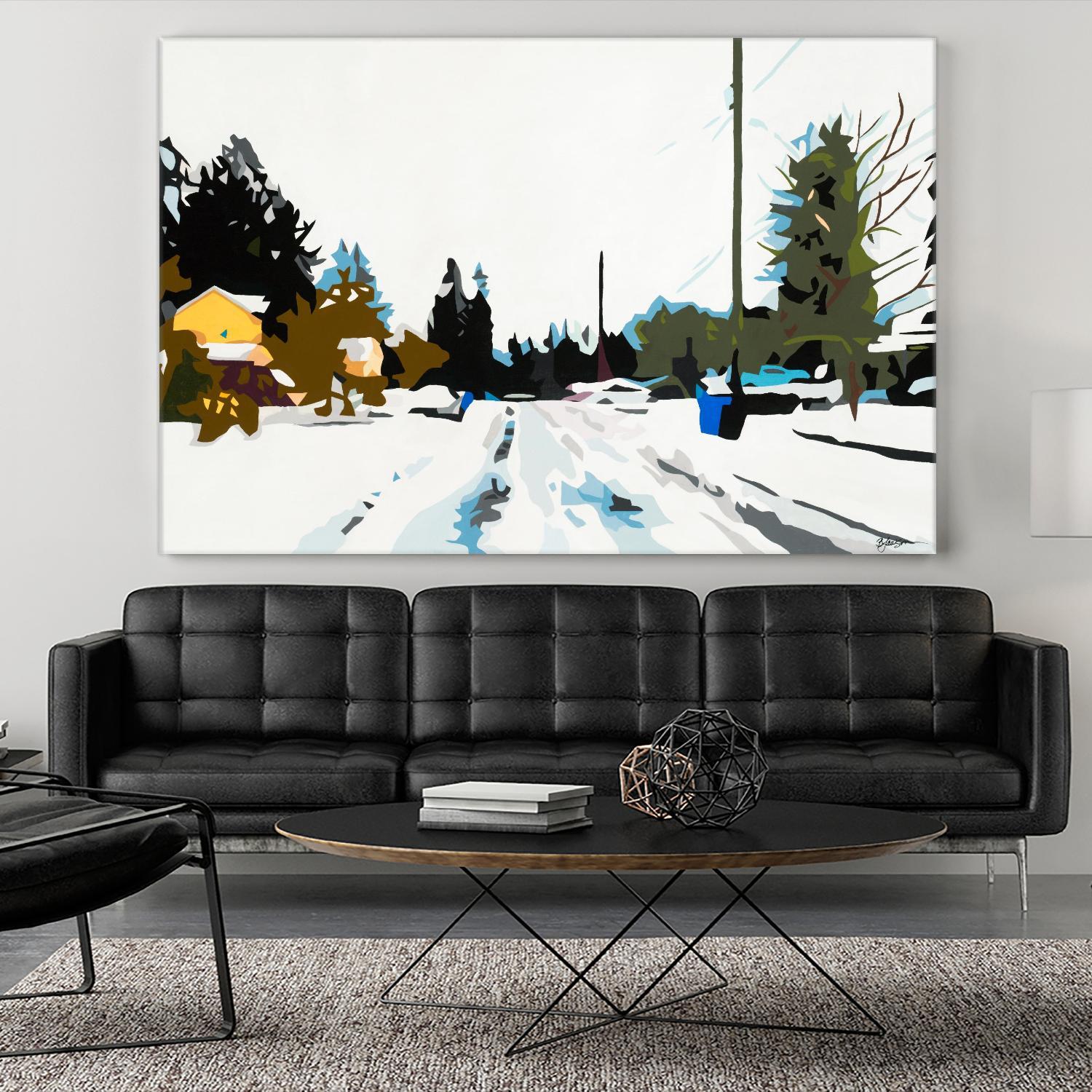 Winterhood by Beth Ann Lawson on GIANT ART - whites & creams scenic winter