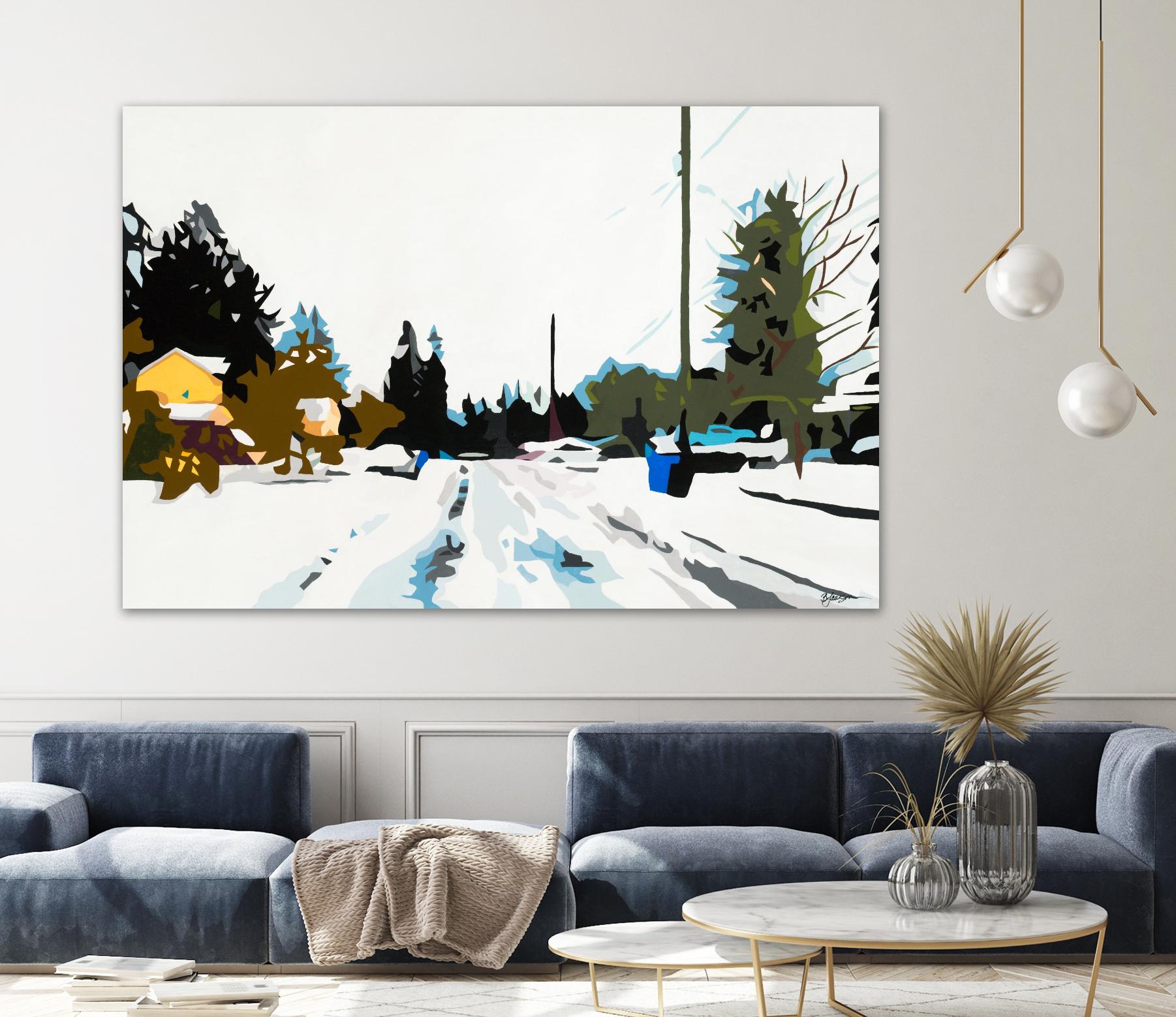 Winterhood by Beth Ann Lawson on GIANT ART - whites & creams scenic winter
