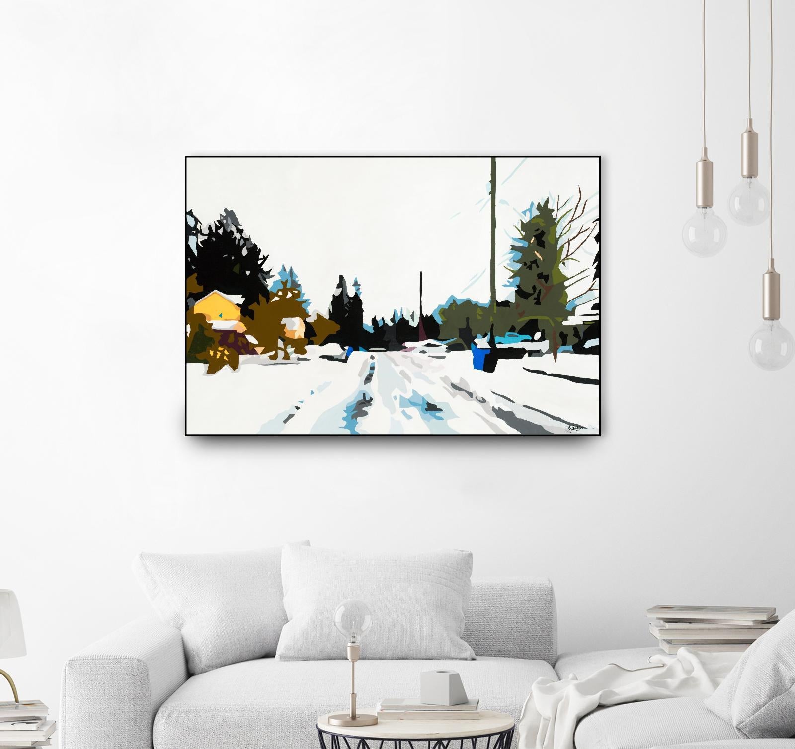 Winterhood by Beth Ann Lawson on GIANT ART - whites & creams scenic winter