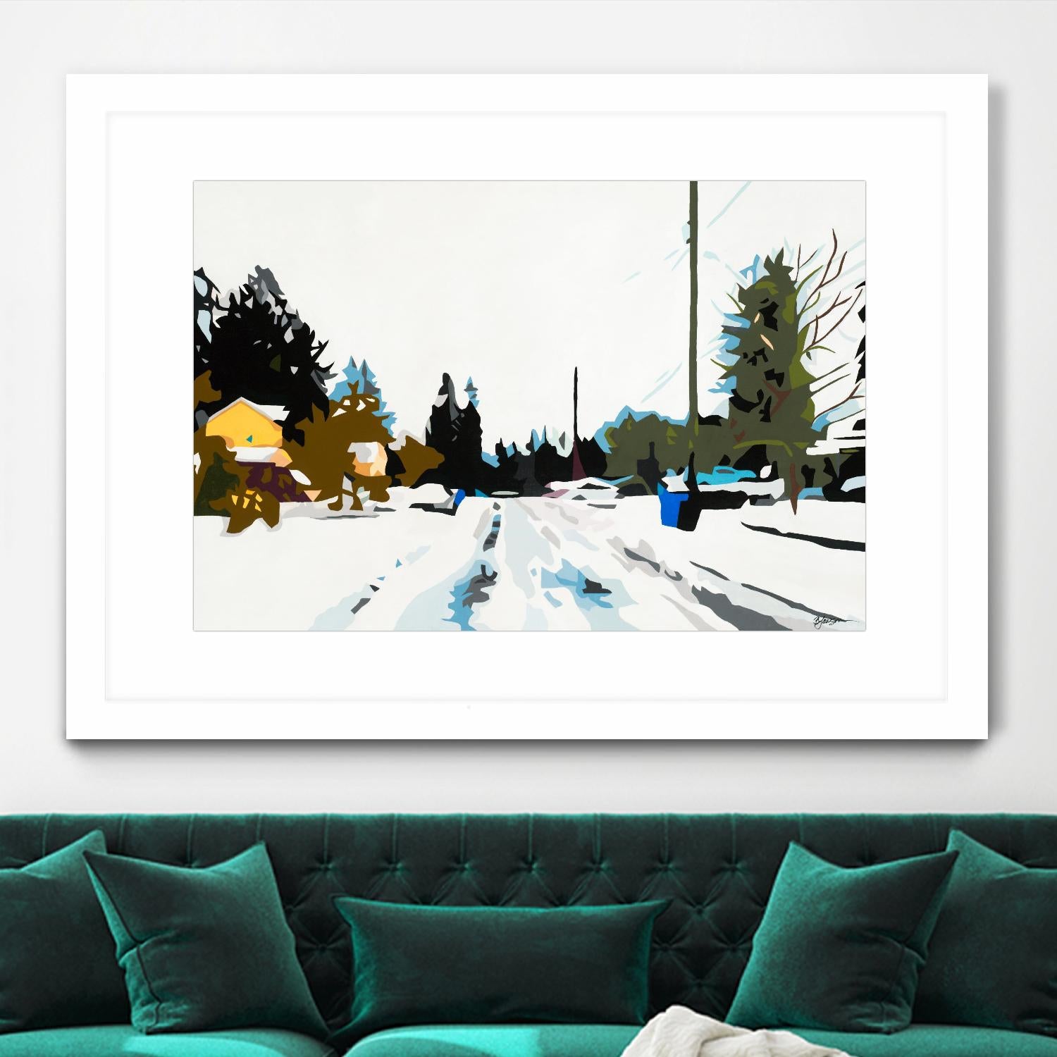 Winterhood by Beth Ann Lawson on GIANT ART - whites & creams scenic winter