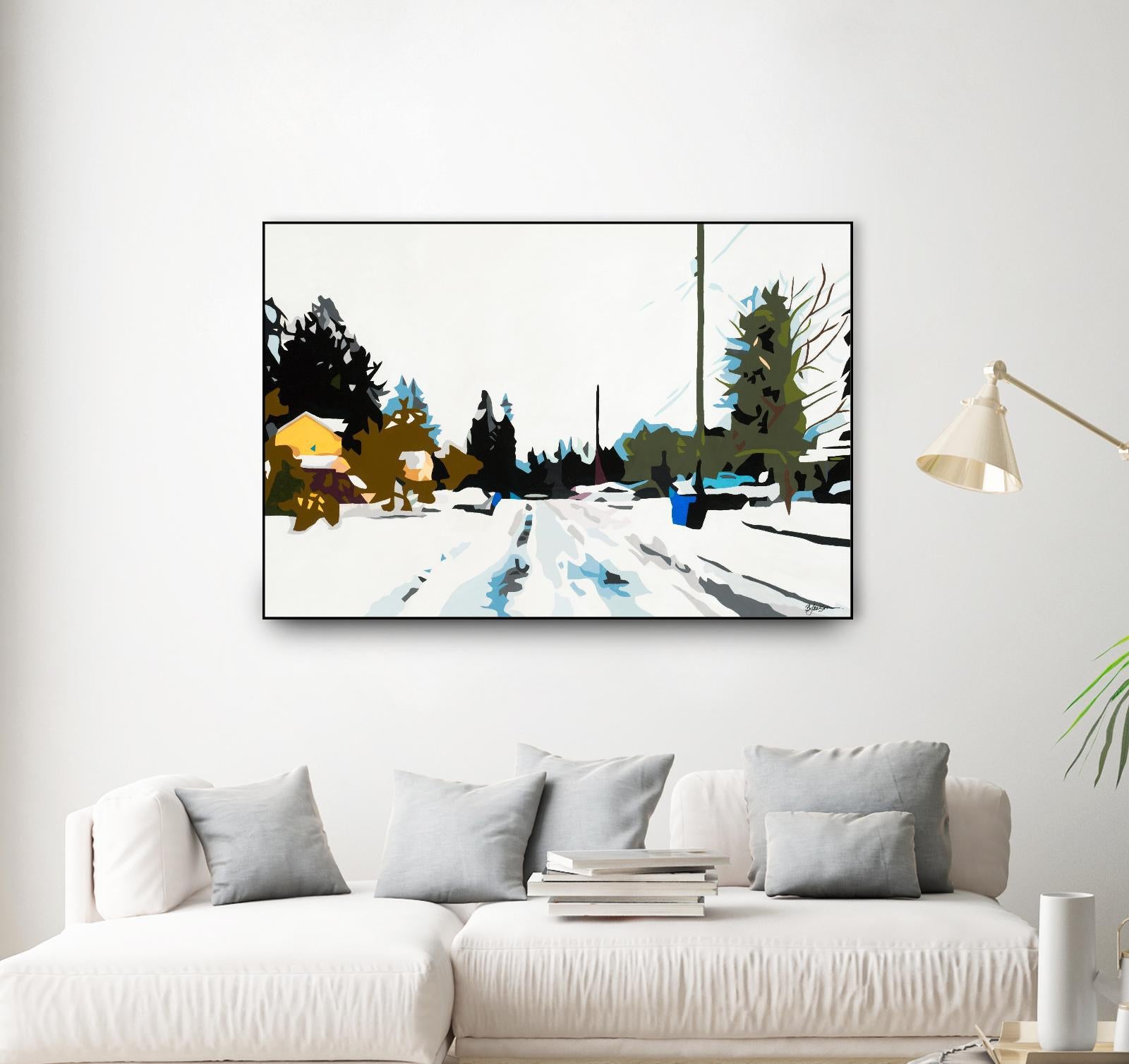 Winterhood by Beth Ann Lawson on GIANT ART - whites & creams scenic winter