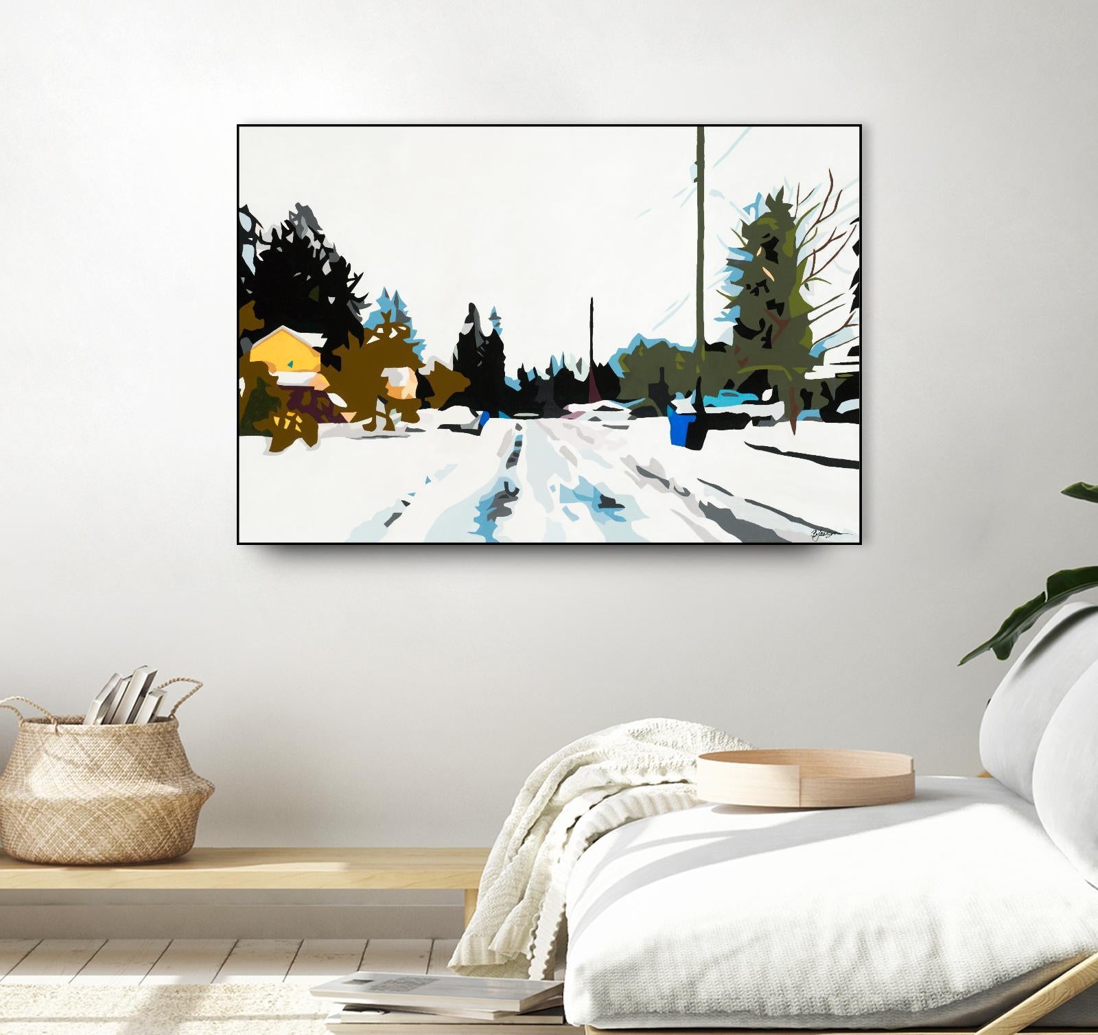 Winterhood by Beth Ann Lawson on GIANT ART - whites & creams scenic winter
