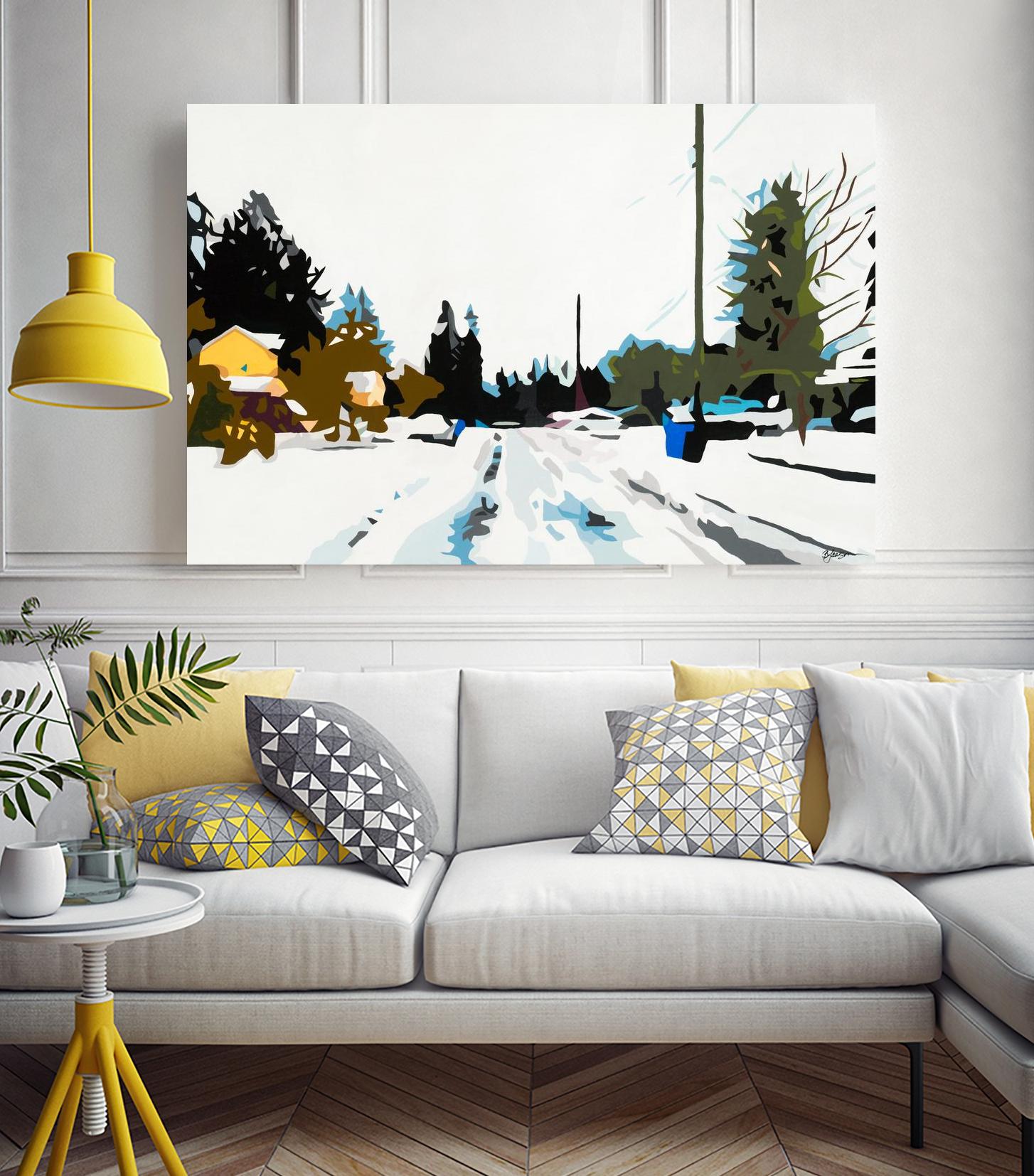Winterhood by Beth Ann Lawson on GIANT ART - whites & creams scenic winter