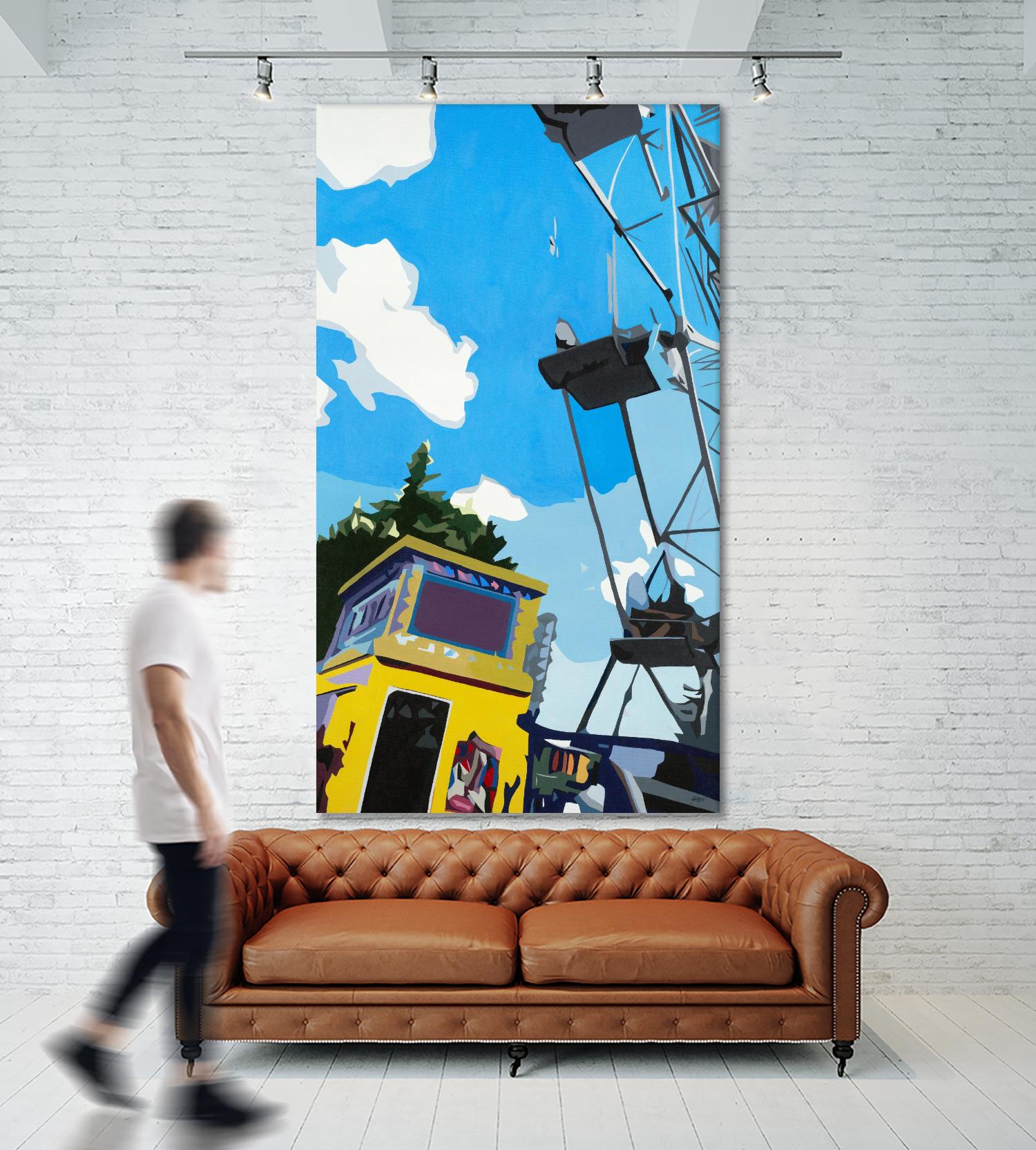 YOLO! by Beth Ann Lawson on GIANT ART - blues cityscapes ferris wheel