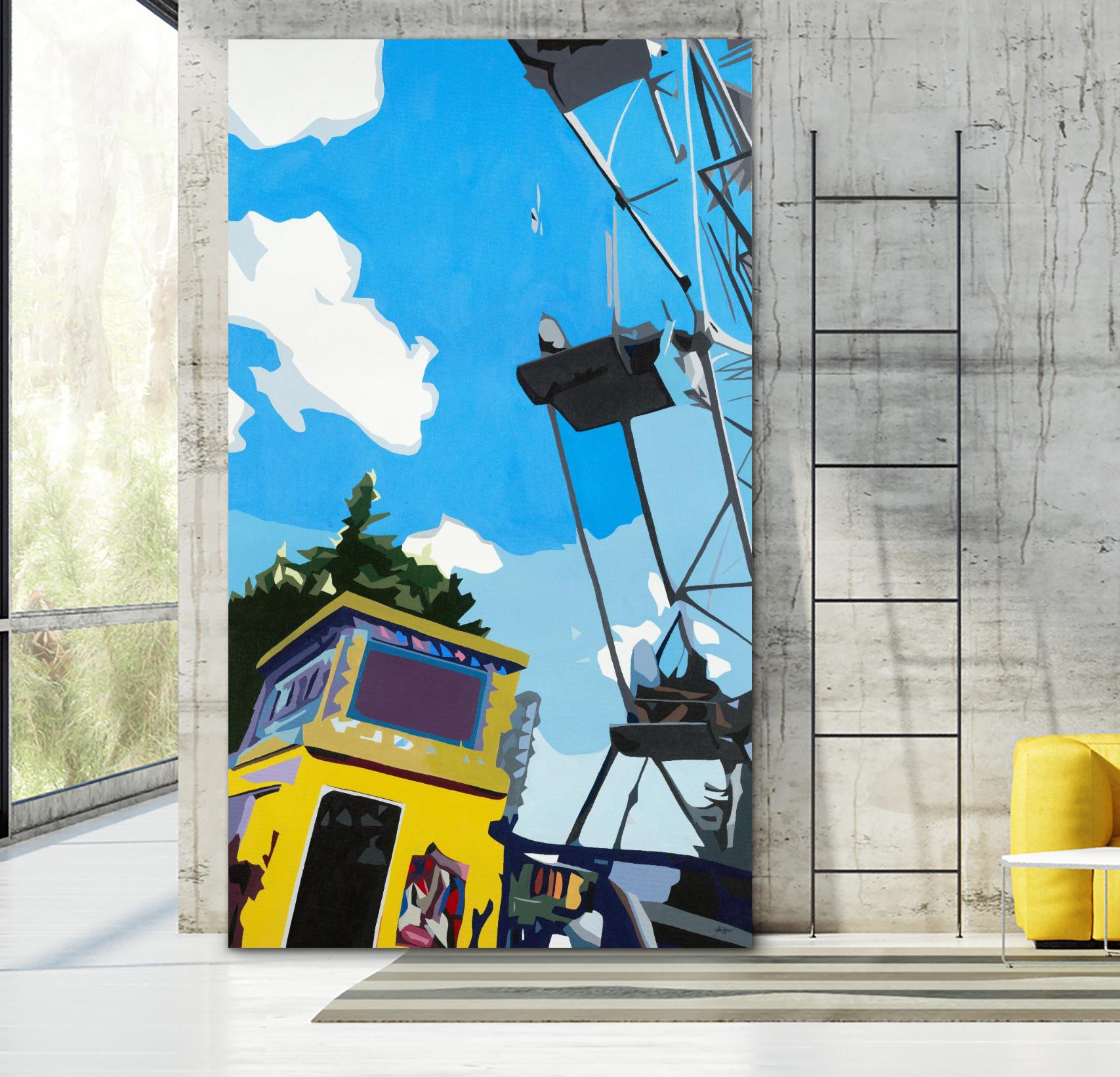 YOLO! by Beth Ann Lawson on GIANT ART - blues cityscapes ferris wheel