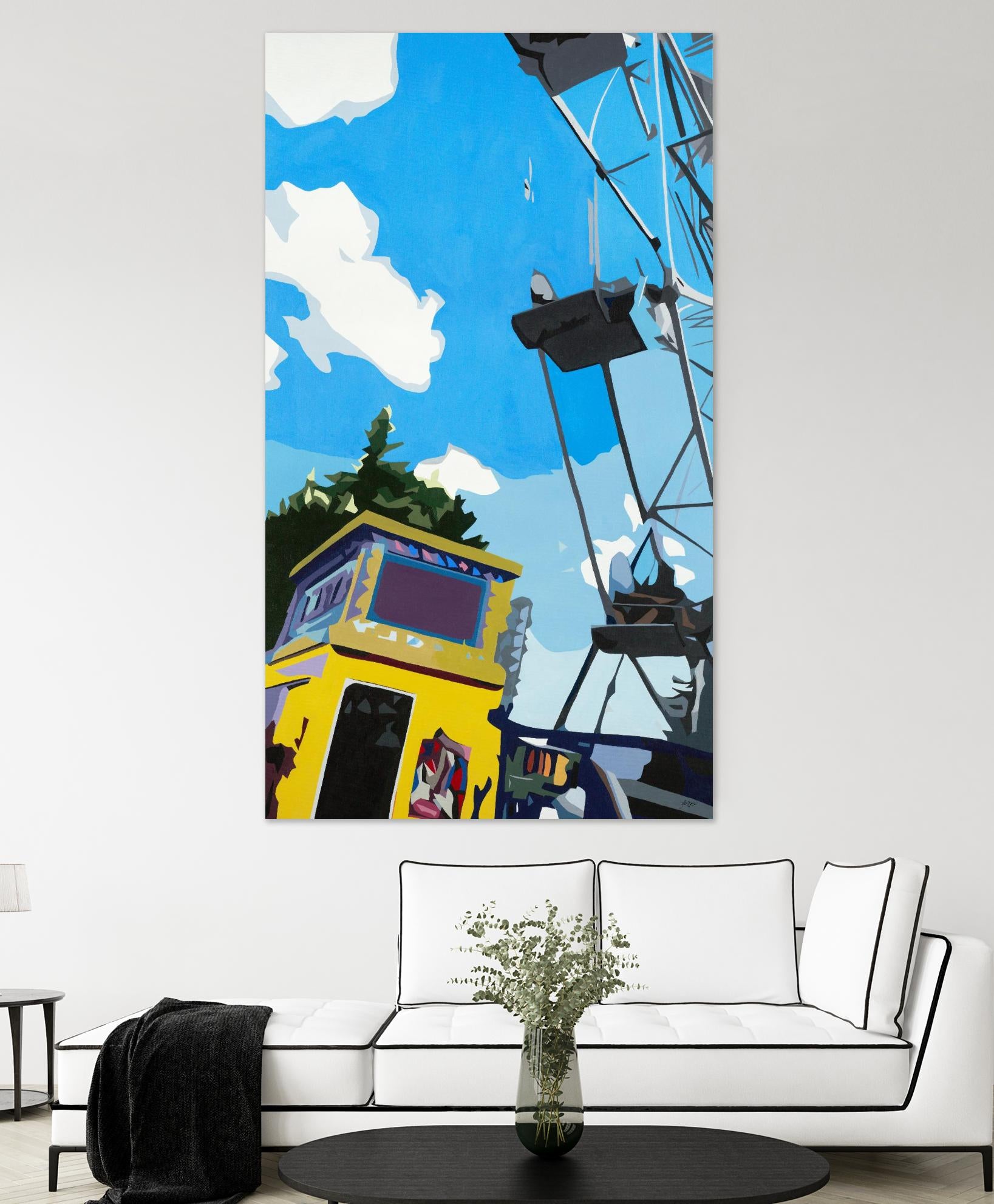 YOLO! by Beth Ann Lawson on GIANT ART - blues cityscapes ferris wheel