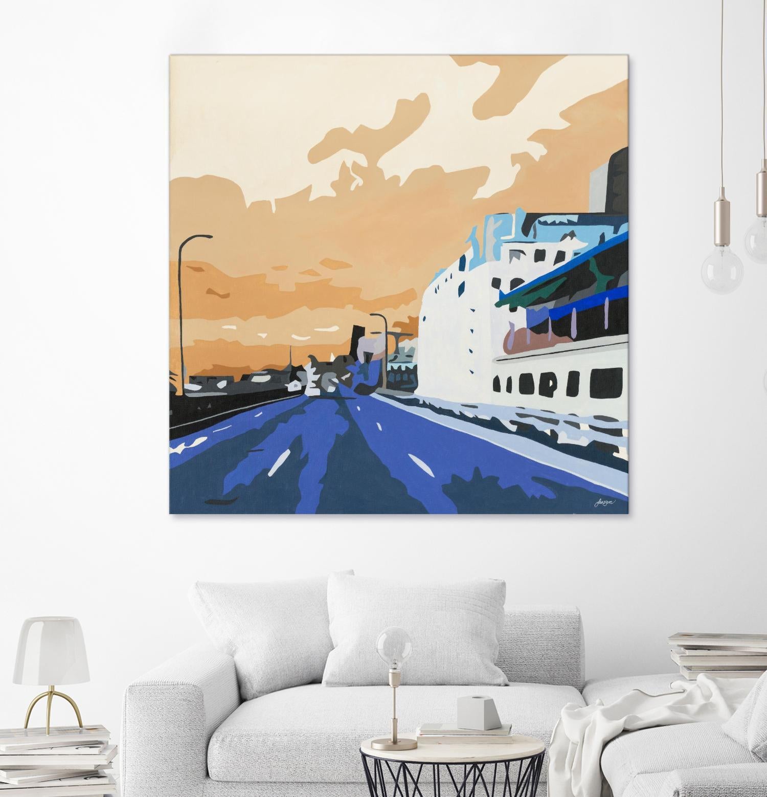 Viaduct Ghosts by Beth Ann Lawson on GIANT ART - blues cityscapes city