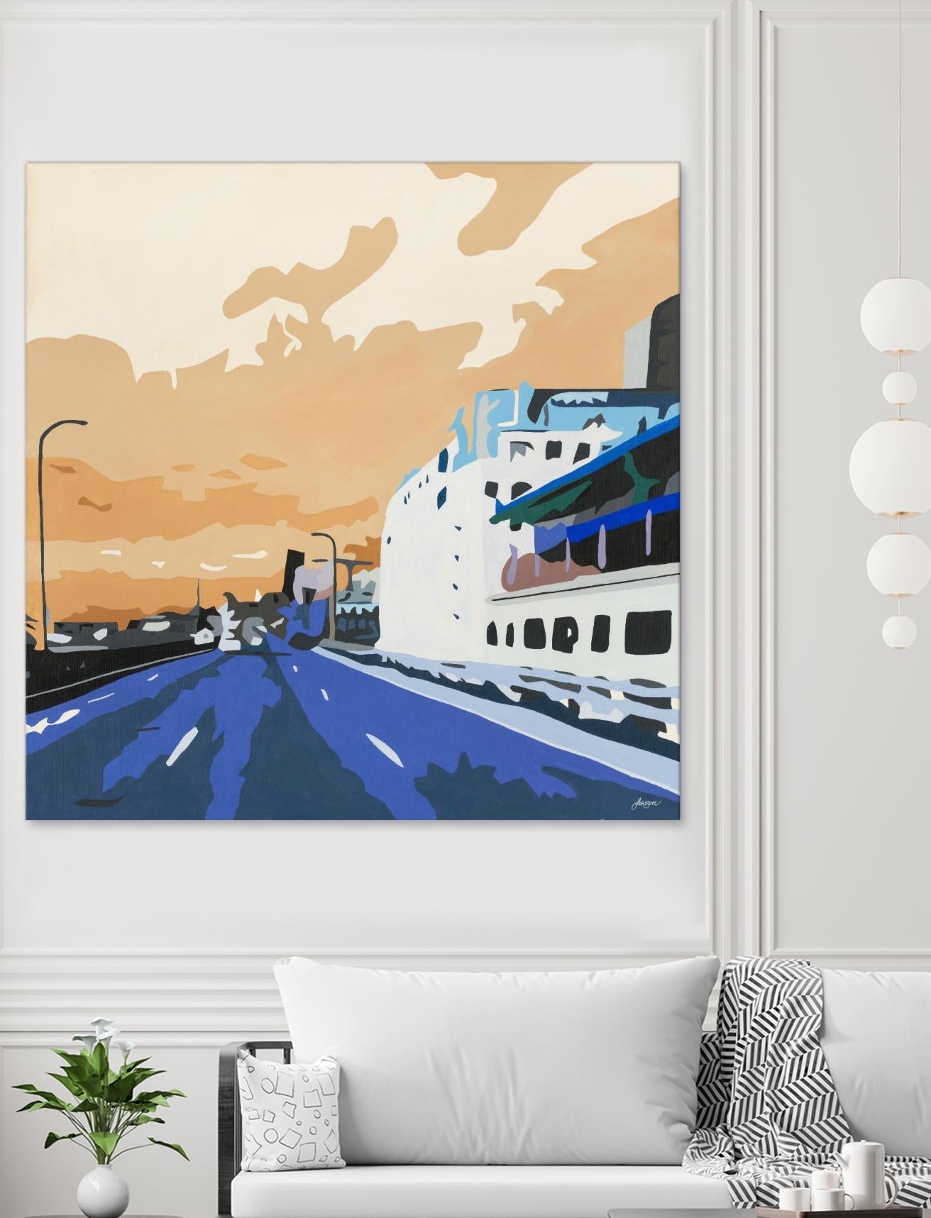 Viaduct Ghosts by Beth Ann Lawson on GIANT ART - blues cityscapes city