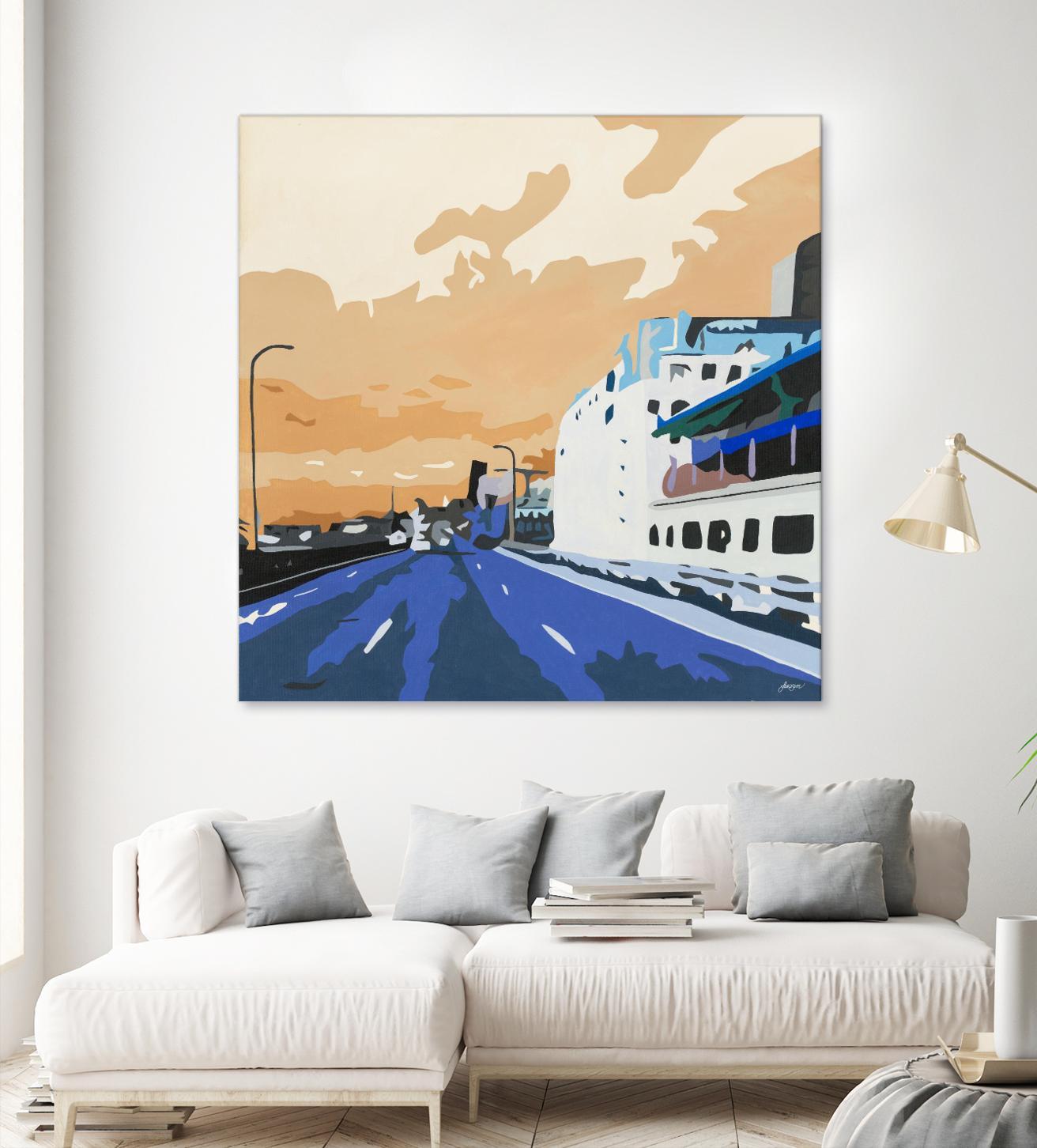 Viaduct Ghosts by Beth Ann Lawson on GIANT ART - blues cityscapes city