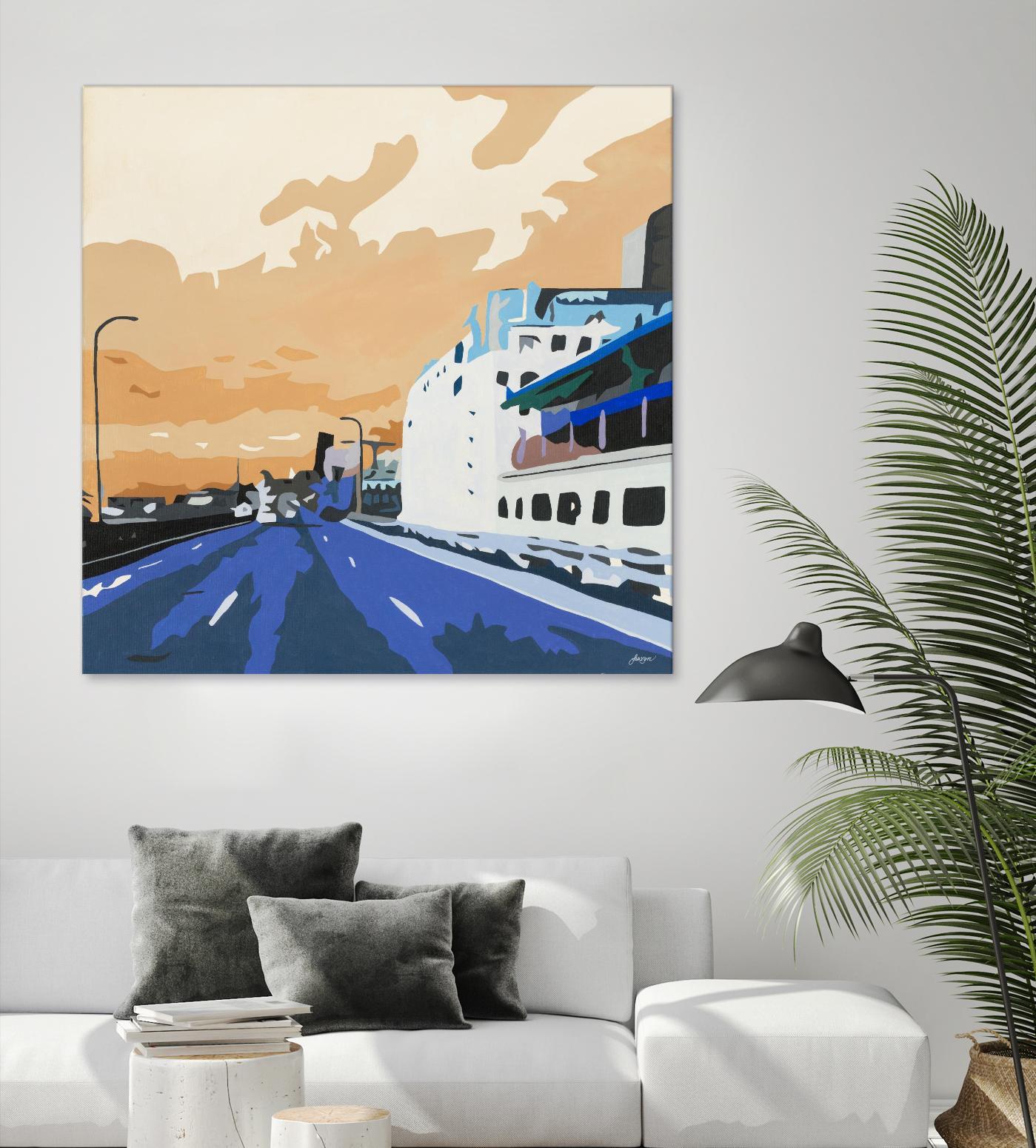 Viaduct Ghosts by Beth Ann Lawson on GIANT ART - blues cityscapes city