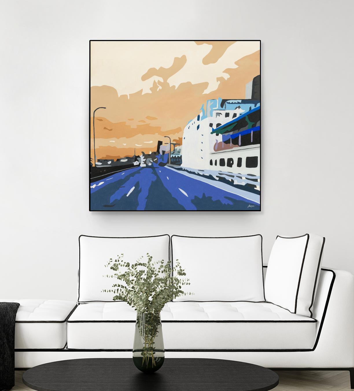 Viaduct Ghosts by Beth Ann Lawson on GIANT ART - blues cityscapes city