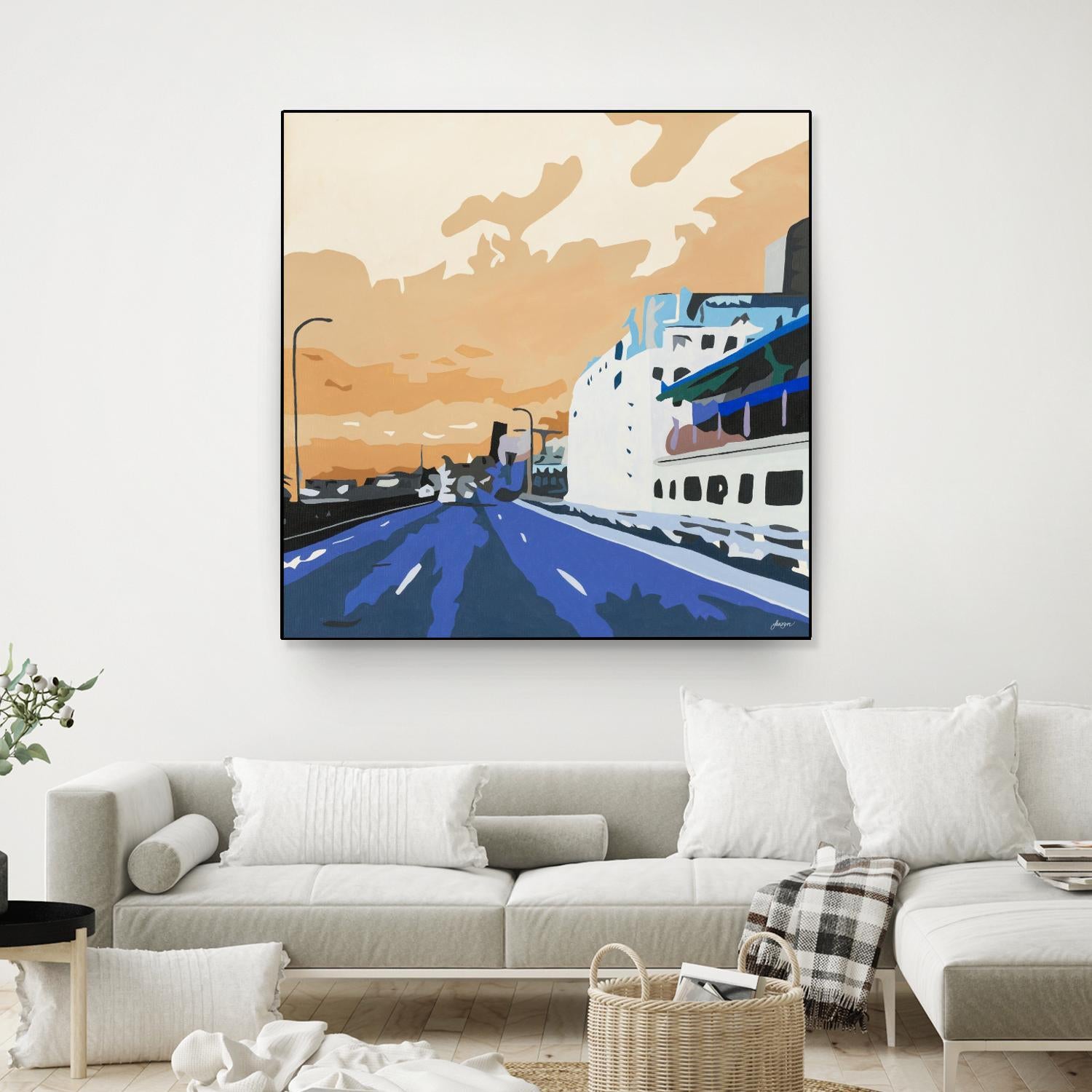 Viaduct Ghosts by Beth Ann Lawson on GIANT ART - blues cityscapes city