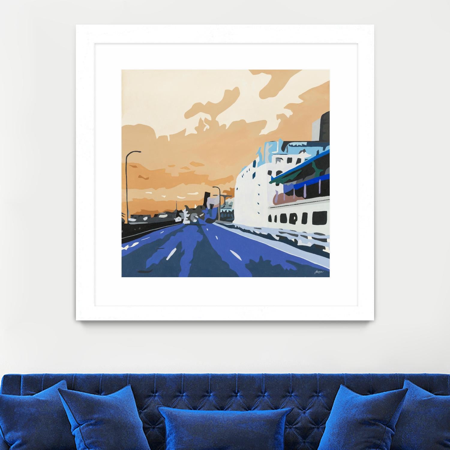 Viaduct Ghosts by Beth Ann Lawson on GIANT ART - blues cityscapes city