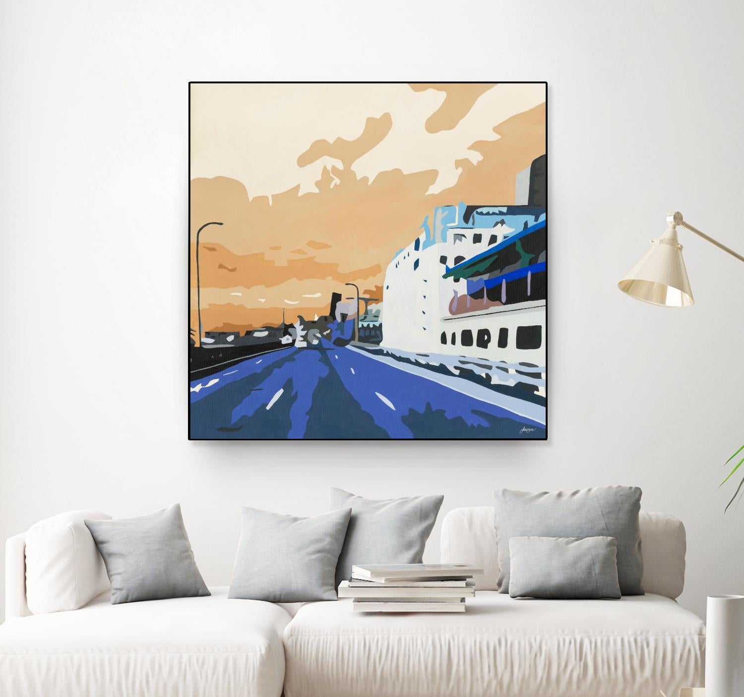 Viaduct Ghosts by Beth Ann Lawson on GIANT ART - blues cityscapes city