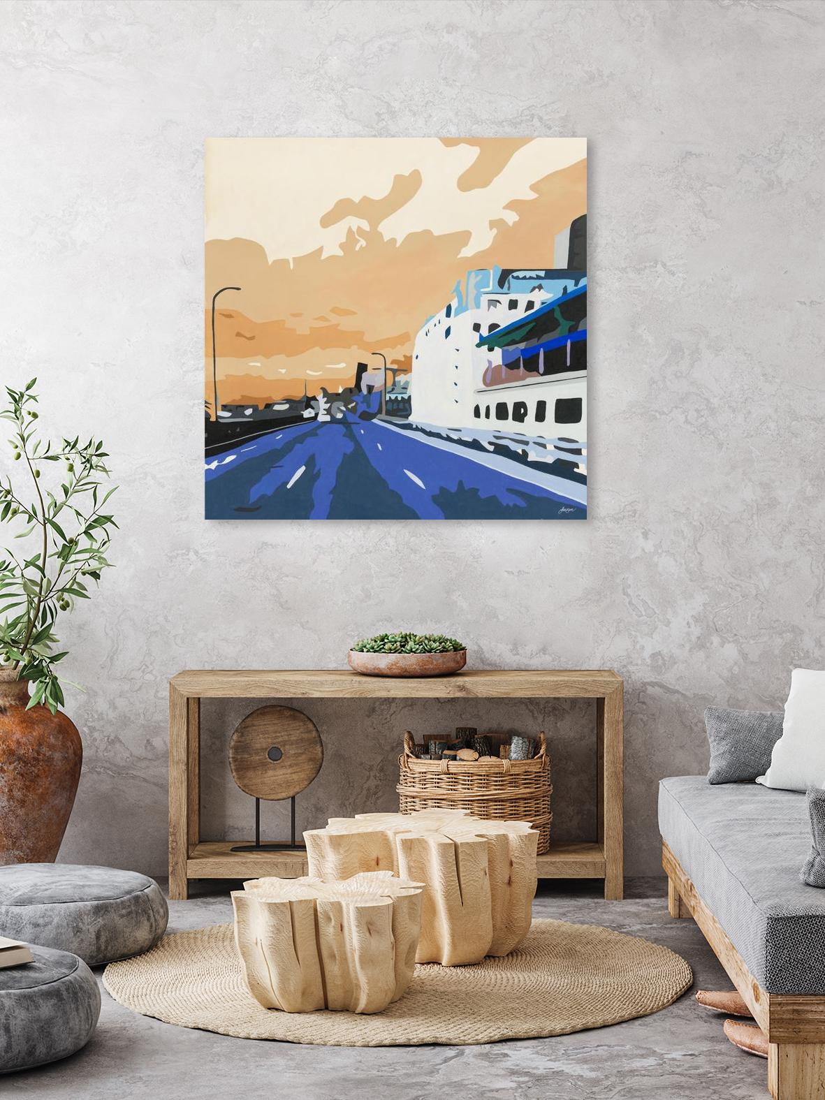 Viaduct Ghosts by Beth Ann Lawson on GIANT ART - blues cityscapes city