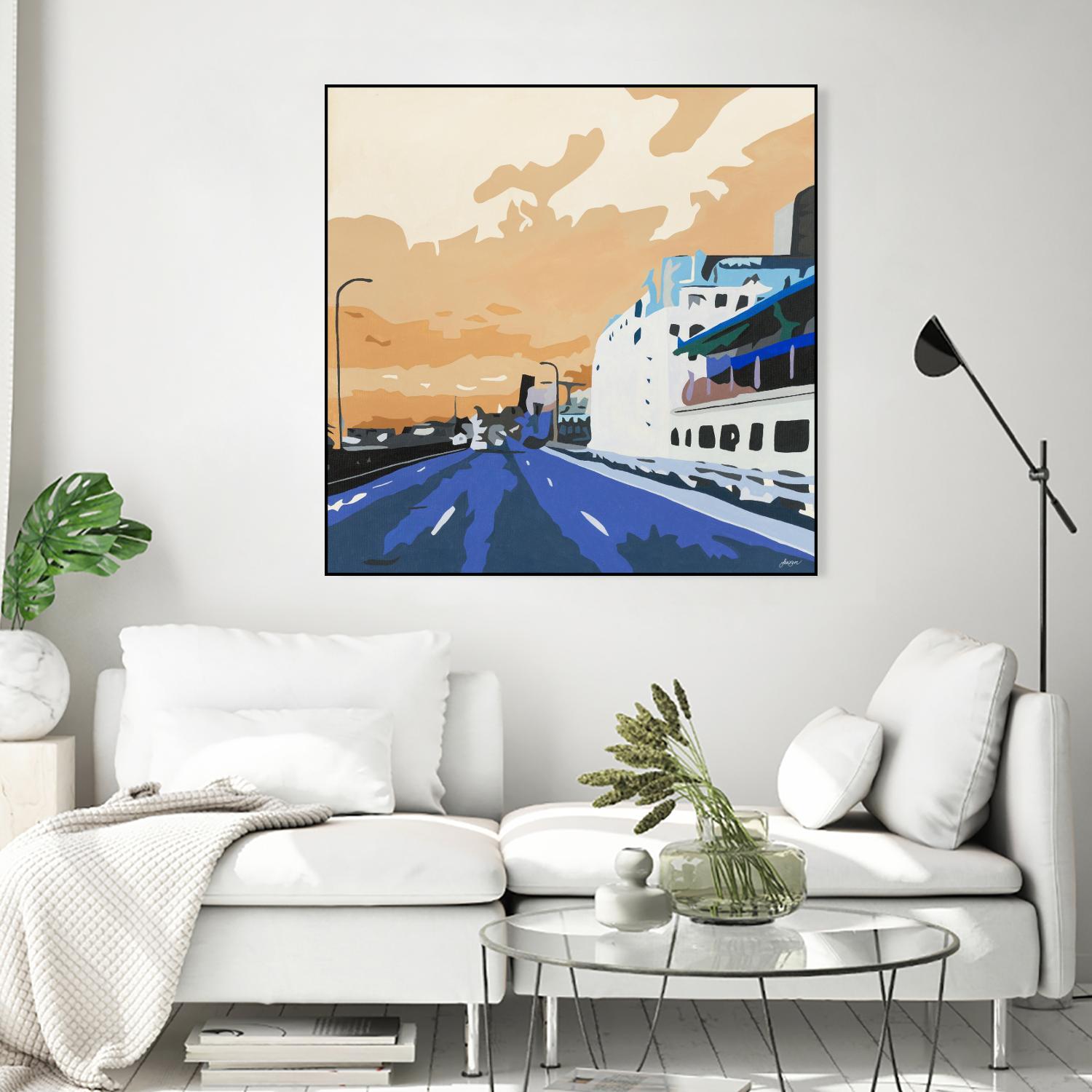 Viaduct Ghosts by Beth Ann Lawson on GIANT ART - blues cityscapes city