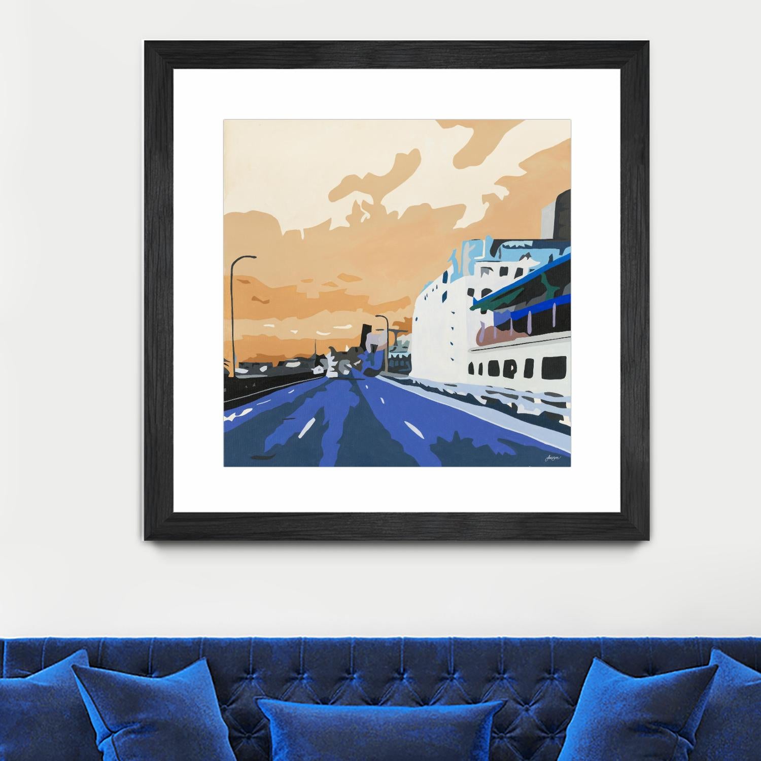 Viaduct Ghosts by Beth Ann Lawson on GIANT ART - blues cityscapes city