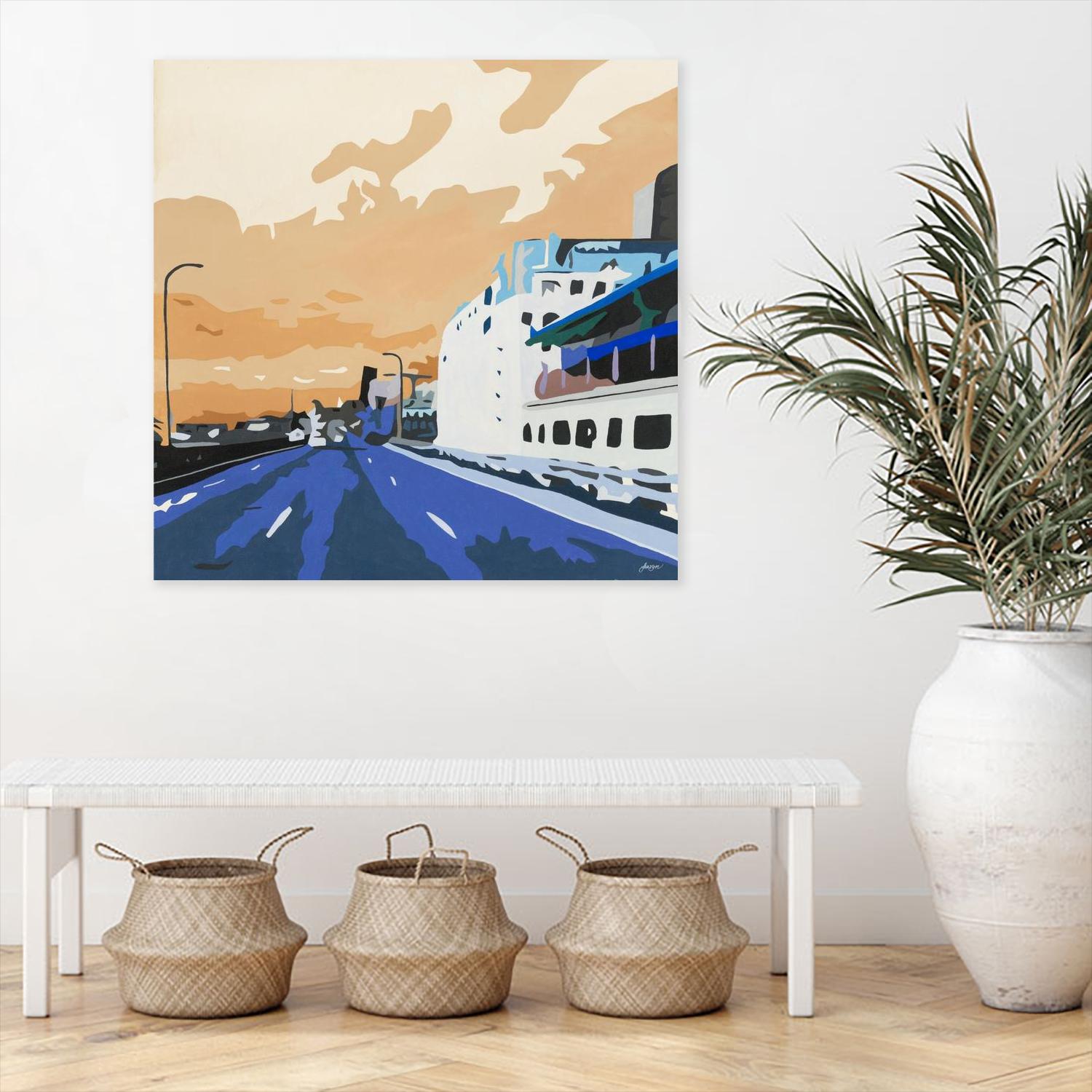 Viaduct Ghosts by Beth Ann Lawson on GIANT ART - blues cityscapes city