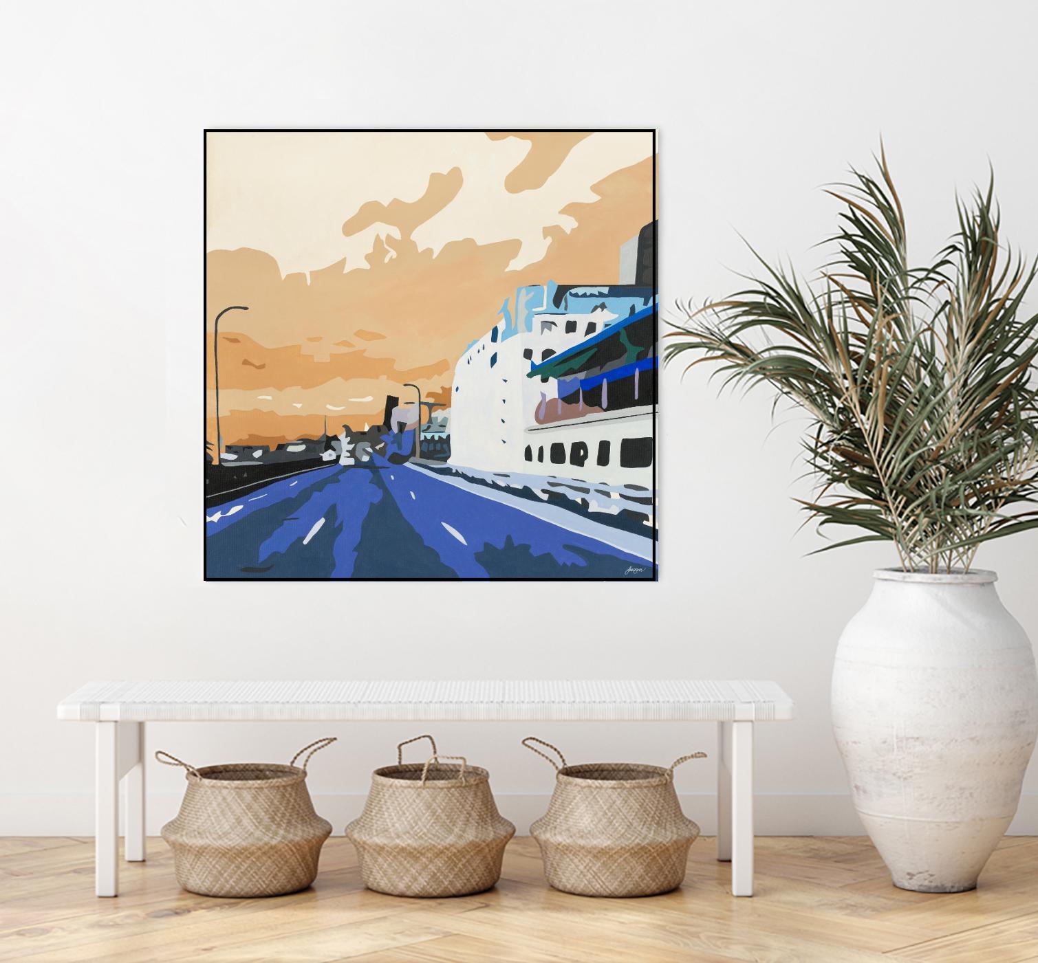 Viaduct Ghosts by Beth Ann Lawson on GIANT ART - blues cityscapes city