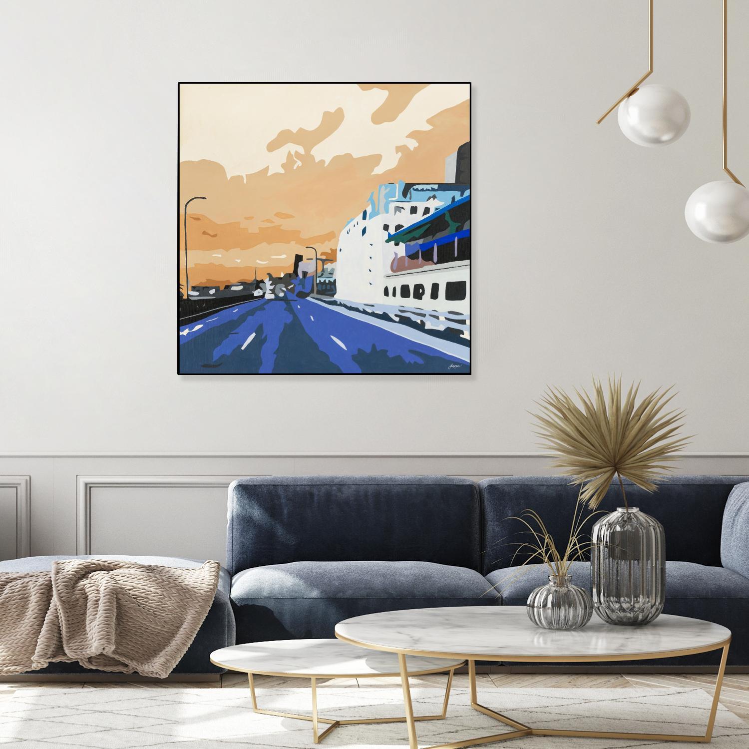 Viaduct Ghosts by Beth Ann Lawson on GIANT ART - blues cityscapes city