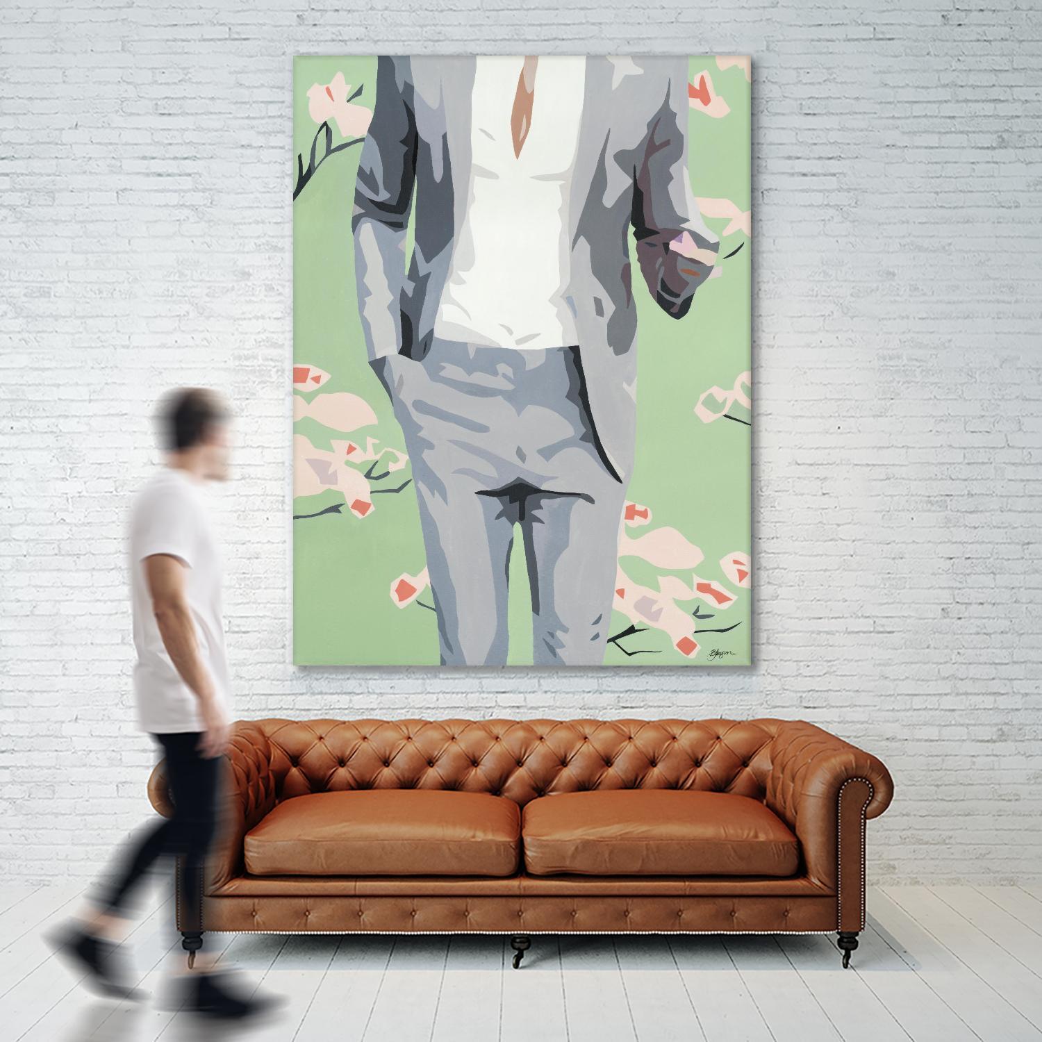 Mr. Why Not by Beth Ann Lawson on GIANT ART - grays figurative fashion