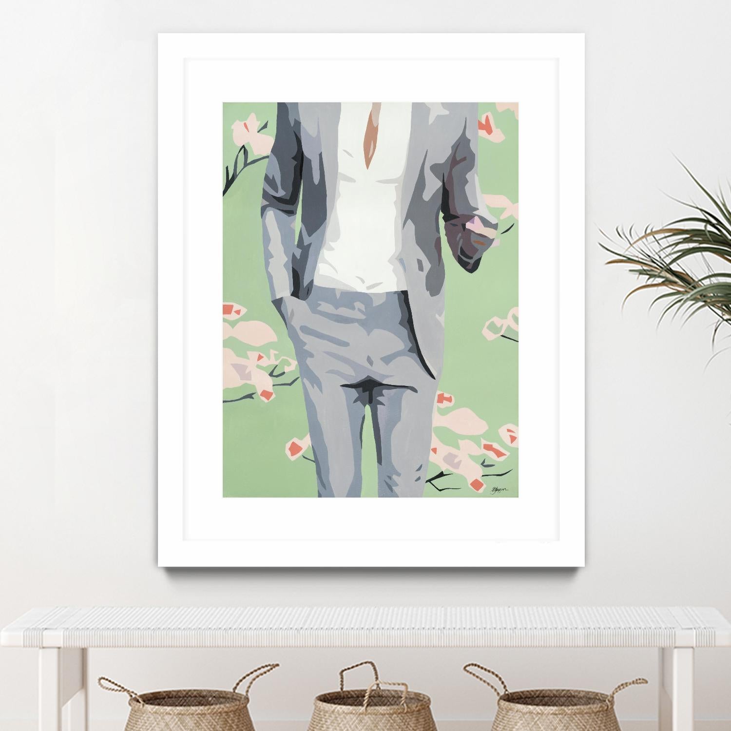 Mr. Why Not by Beth Ann Lawson on GIANT ART - grays figurative fashion