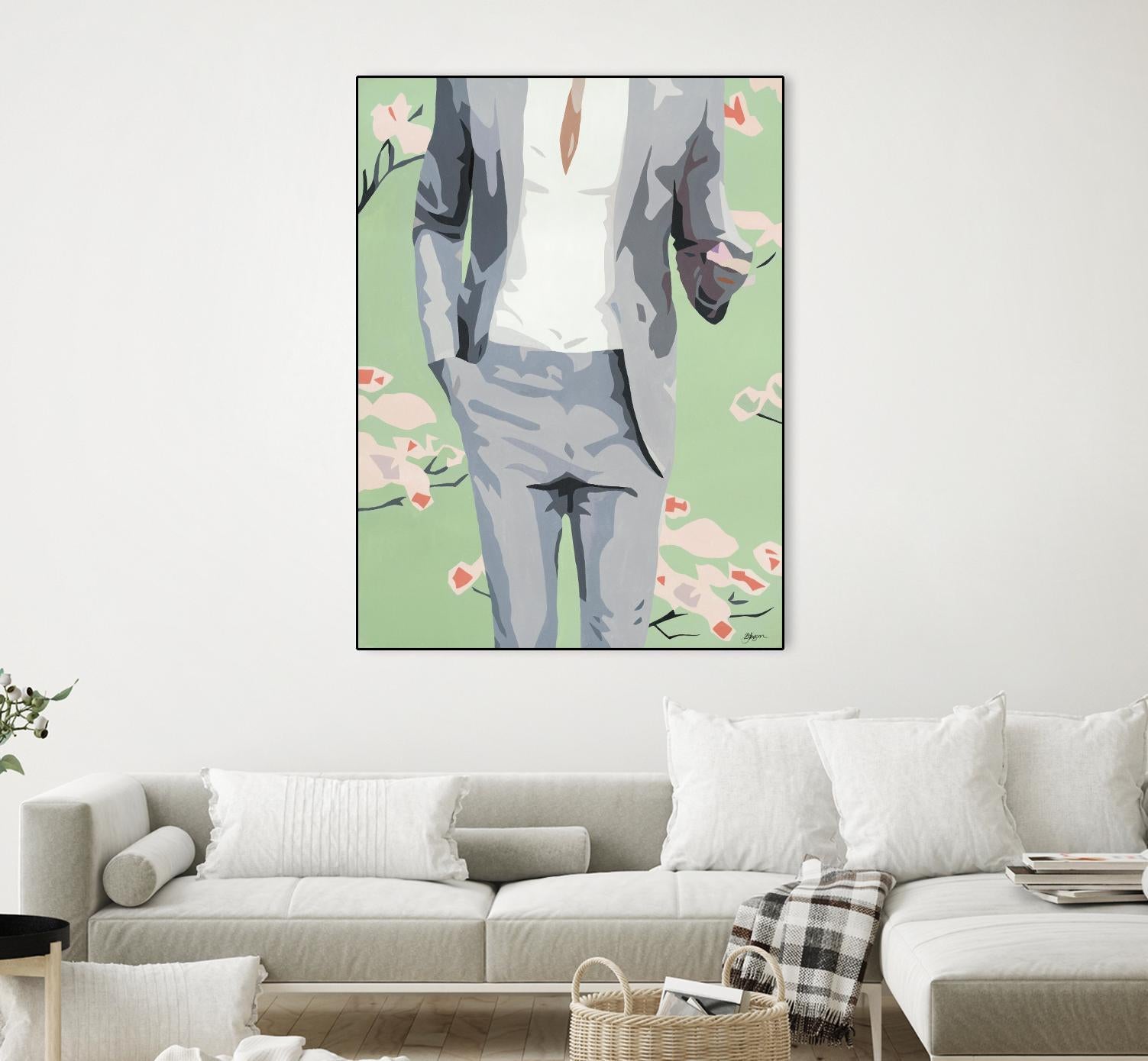 Mr. Why Not by Beth Ann Lawson on GIANT ART - grays figurative fashion