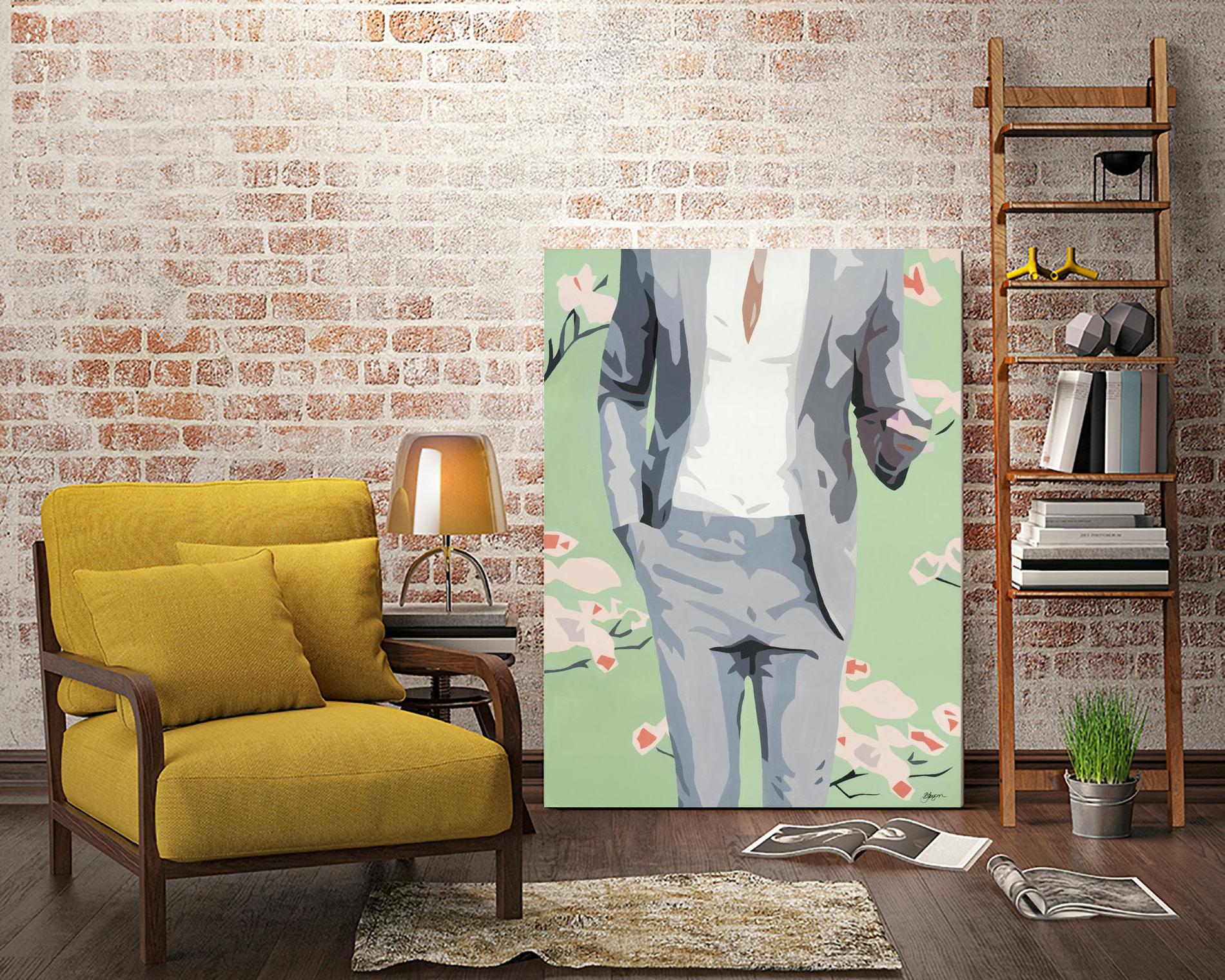 Mr. Why Not by Beth Ann Lawson on GIANT ART - grays figurative fashion